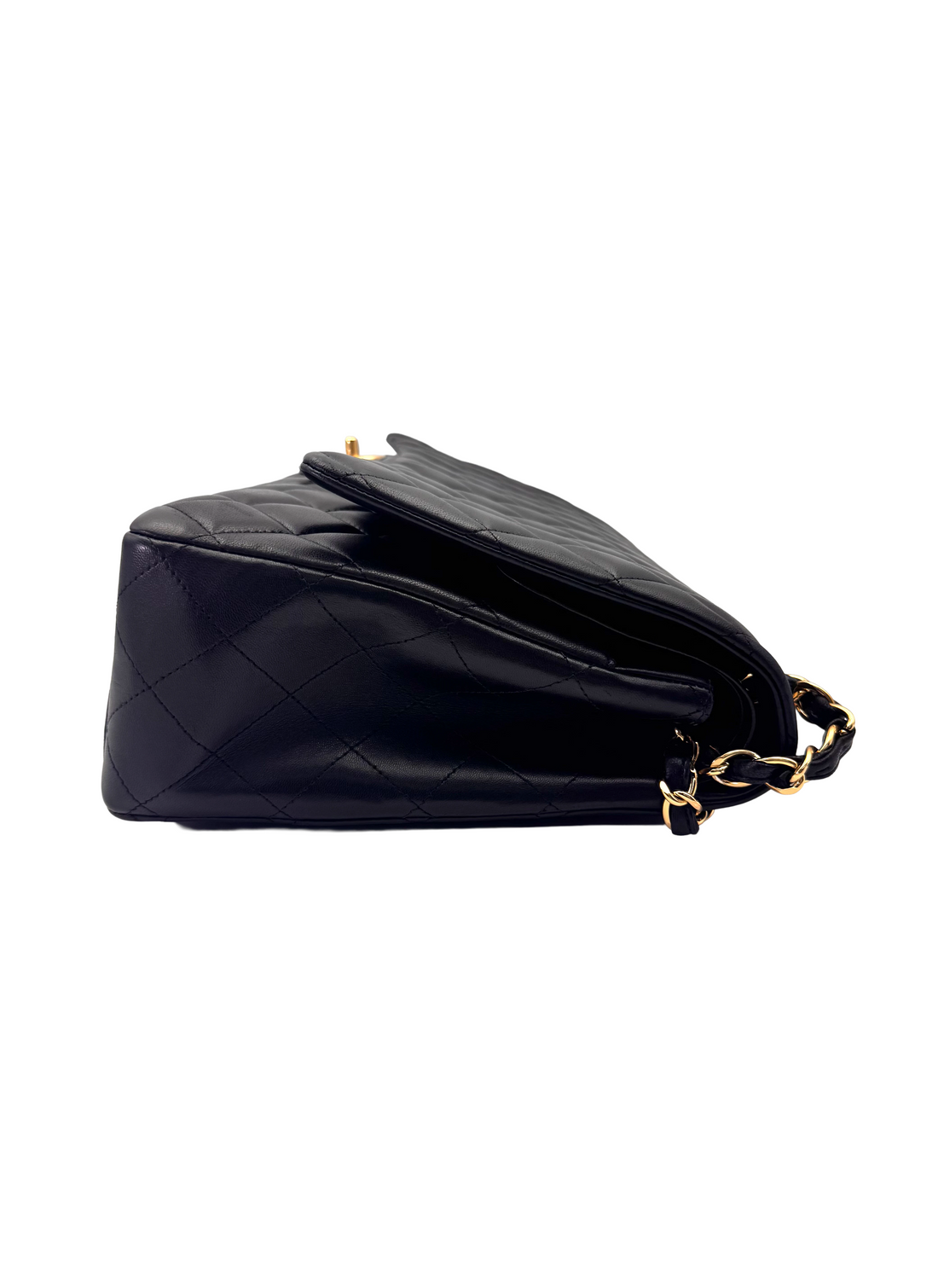 Chanel Classic Flap Black Quilted Leather Shoulder Bag With Gold Buckle(15***77) CC2184