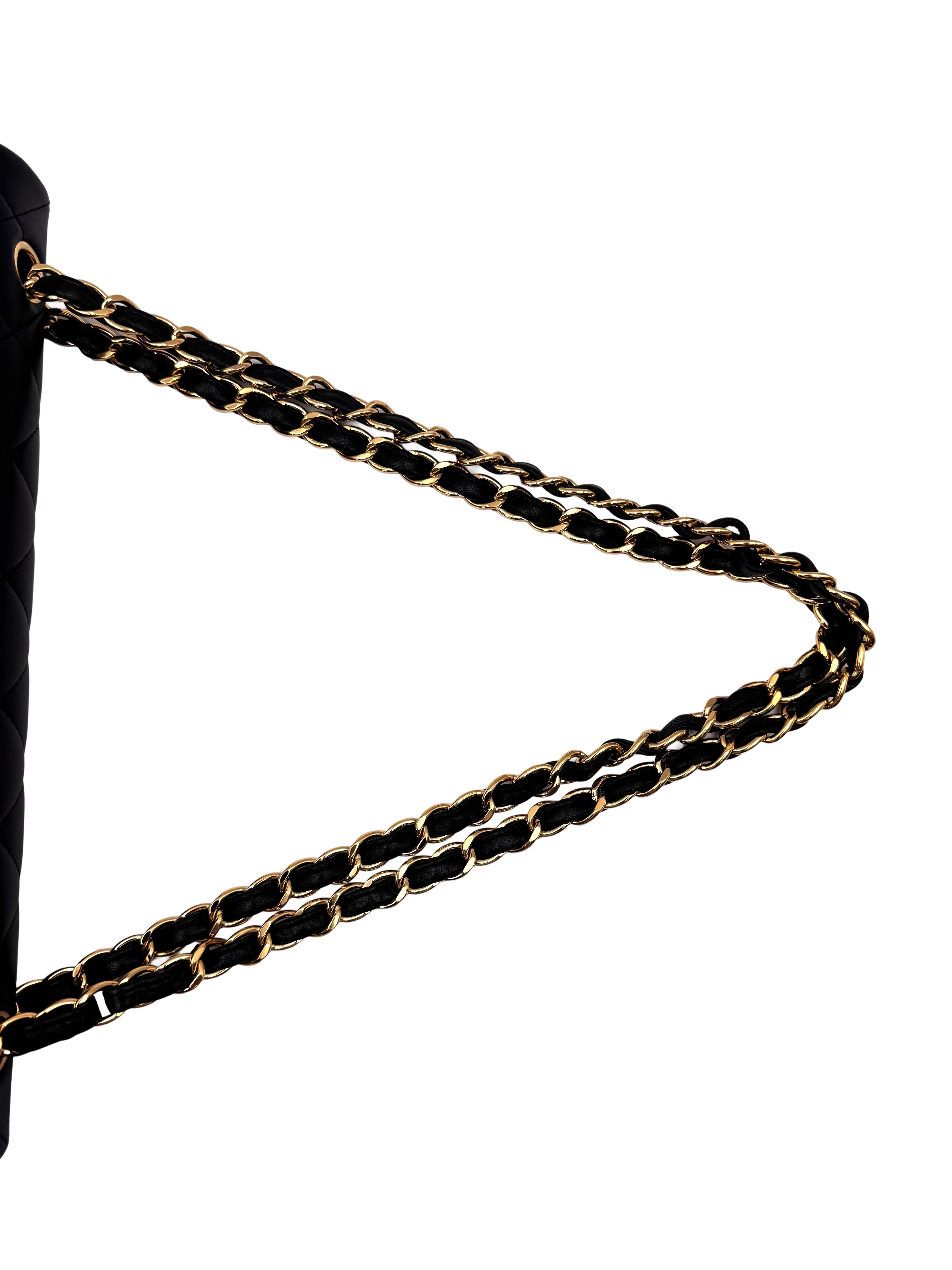 Chanel Classic Flap Black Quilted Leather Shoulder Bag With Gold Buckle(15***77) CC2184