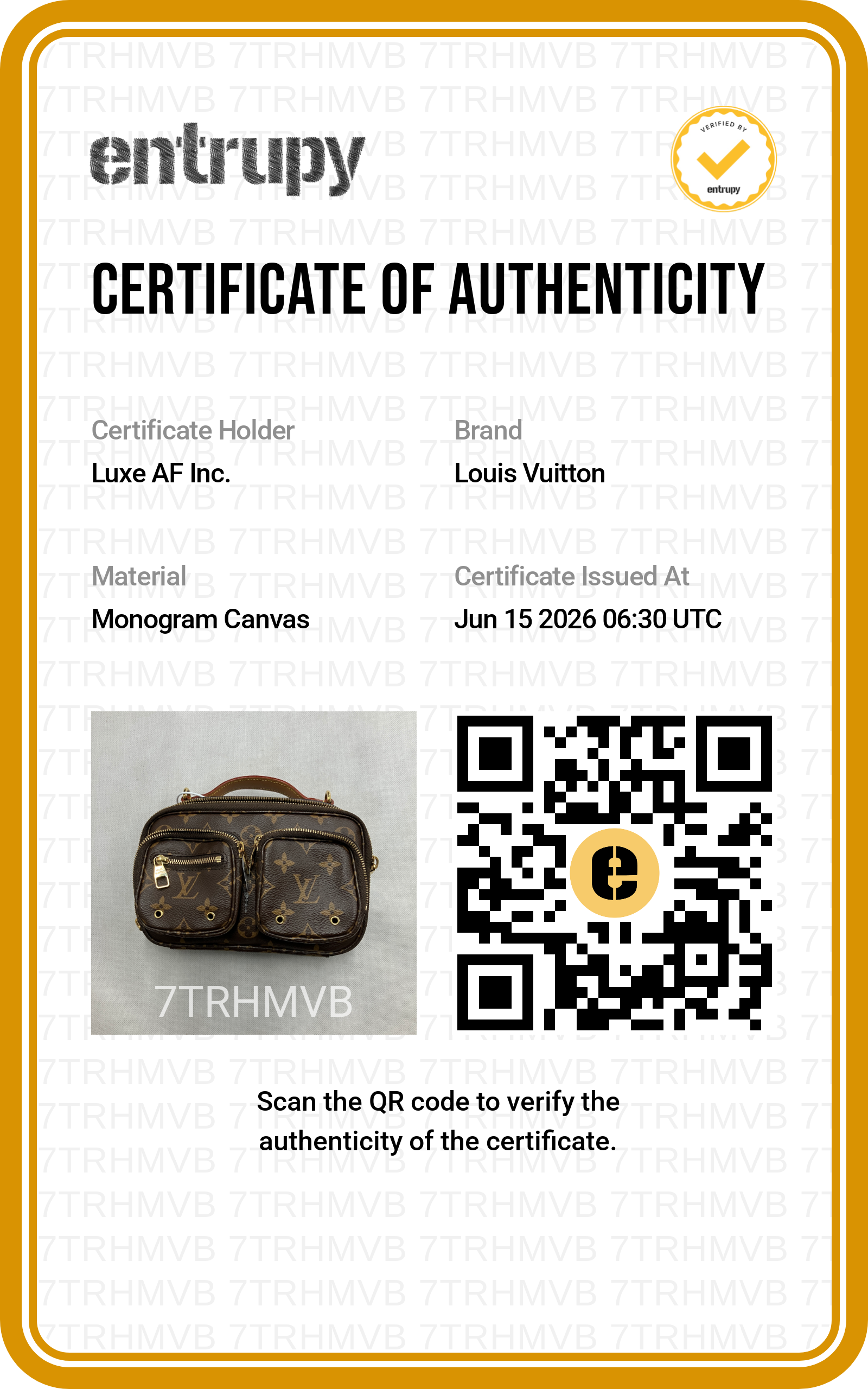 Louis Vuitton Utility Crossbody Monogram Canvas Handle Bag LV3041