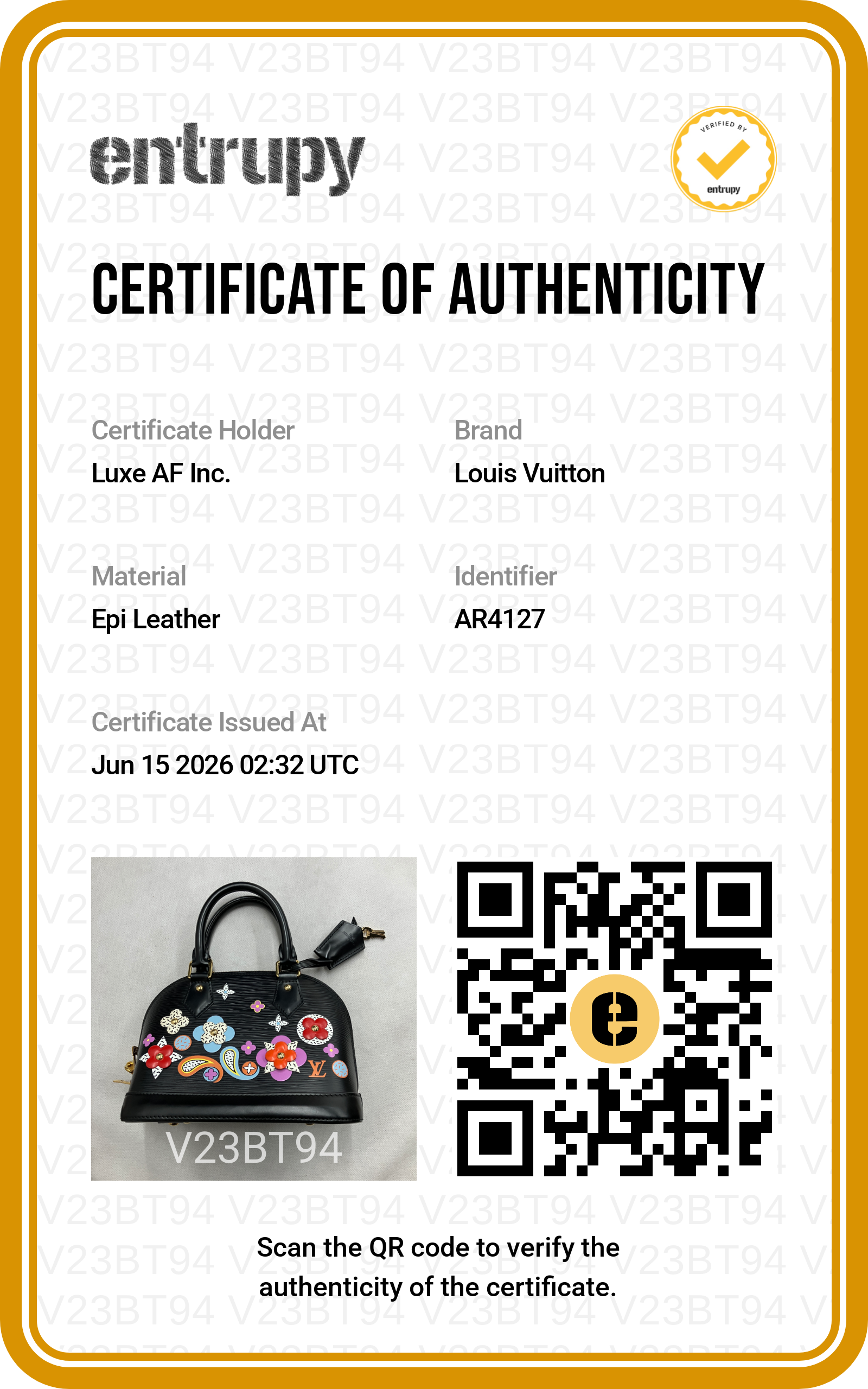 Louis Vuitton Alma BB Multicolor Flower Embellished Black Epi Leather Handle Bag LV3045