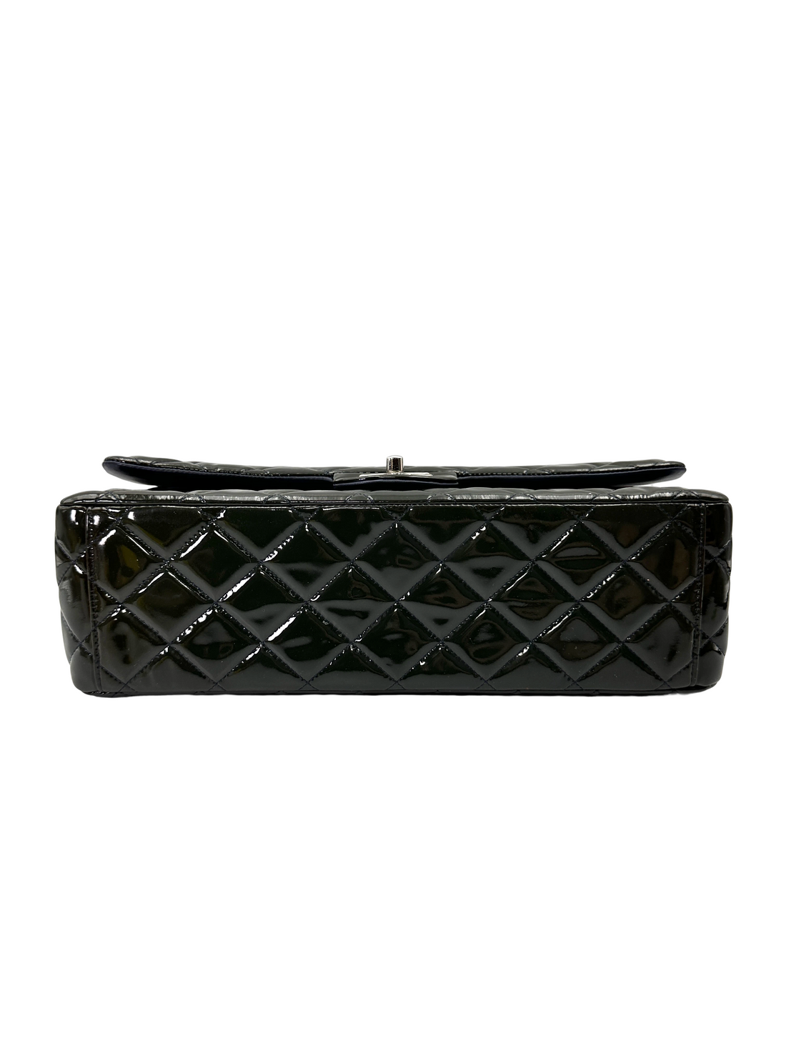 Chanel Classic Flap Navy Quilted Patent Leather Maxi Shoulder Bag(20***60) CC2188