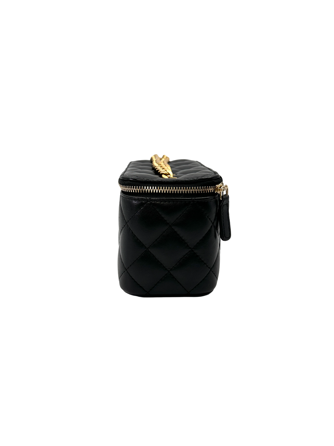 Chanel Black Quilted Leather Vanity Case(J1***7A) CC2185