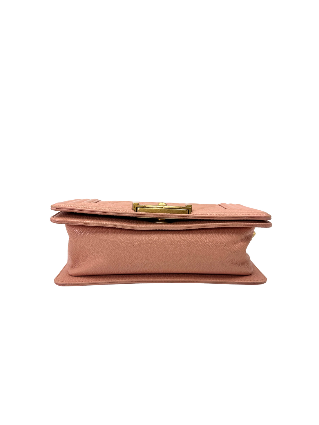 Chanel LeBoy Pink Quilted Leather Small Size Flap Bag With Gold Buckle(25***90) CC2186
