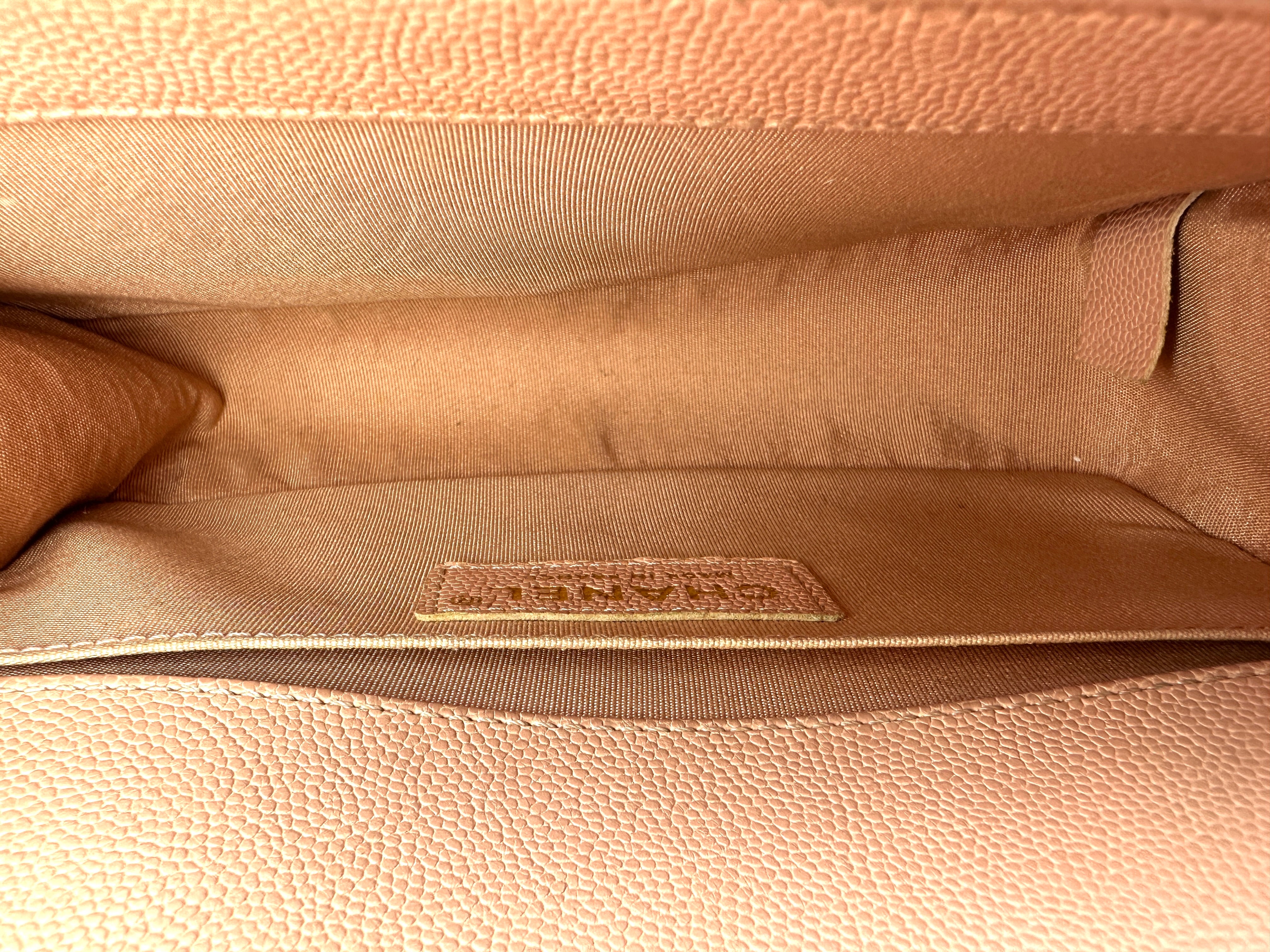 Chanel LeBoy Pink Quilted Leather Small Size Flap Bag With Gold Buckle(25***90) CC2186