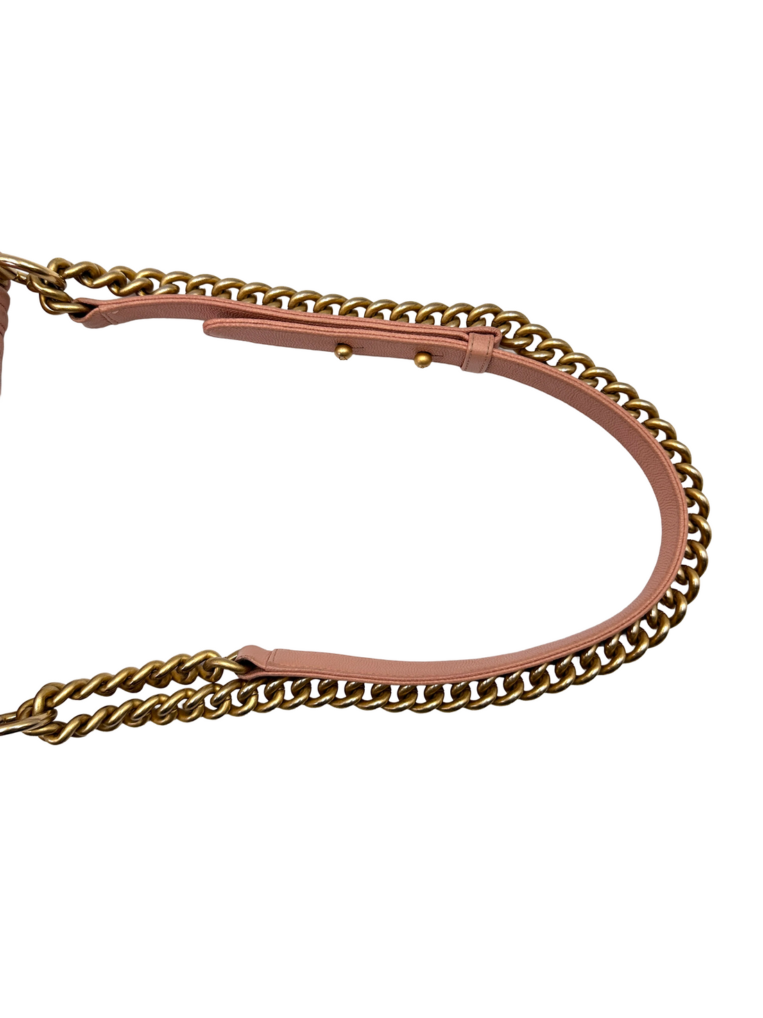 Chanel LeBoy Pink Quilted Leather Small Size Flap Bag With Gold Buckle(25***90) CC2186