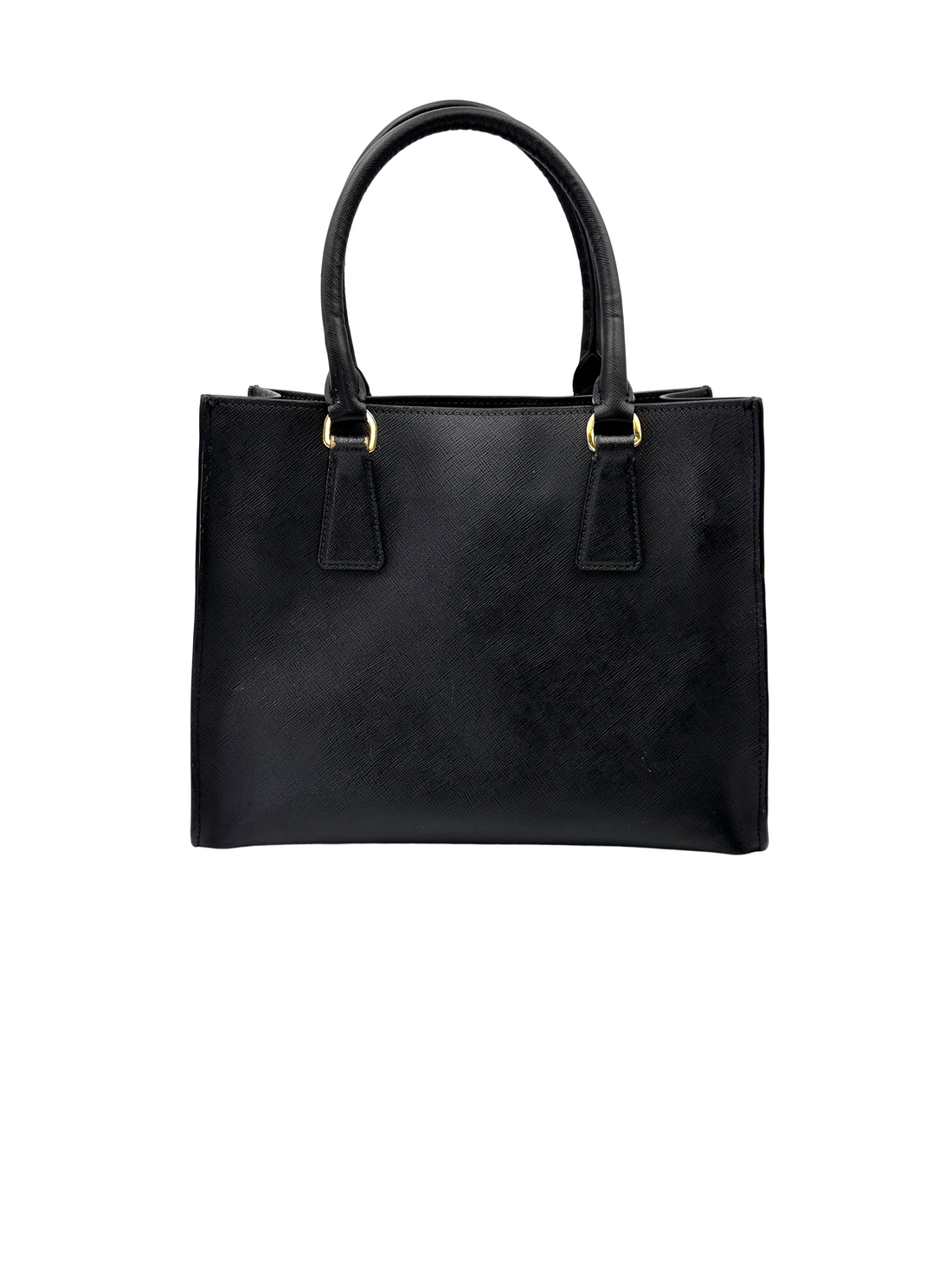 Prada Galleria Black Saffiano Leather Handle Bag PR491