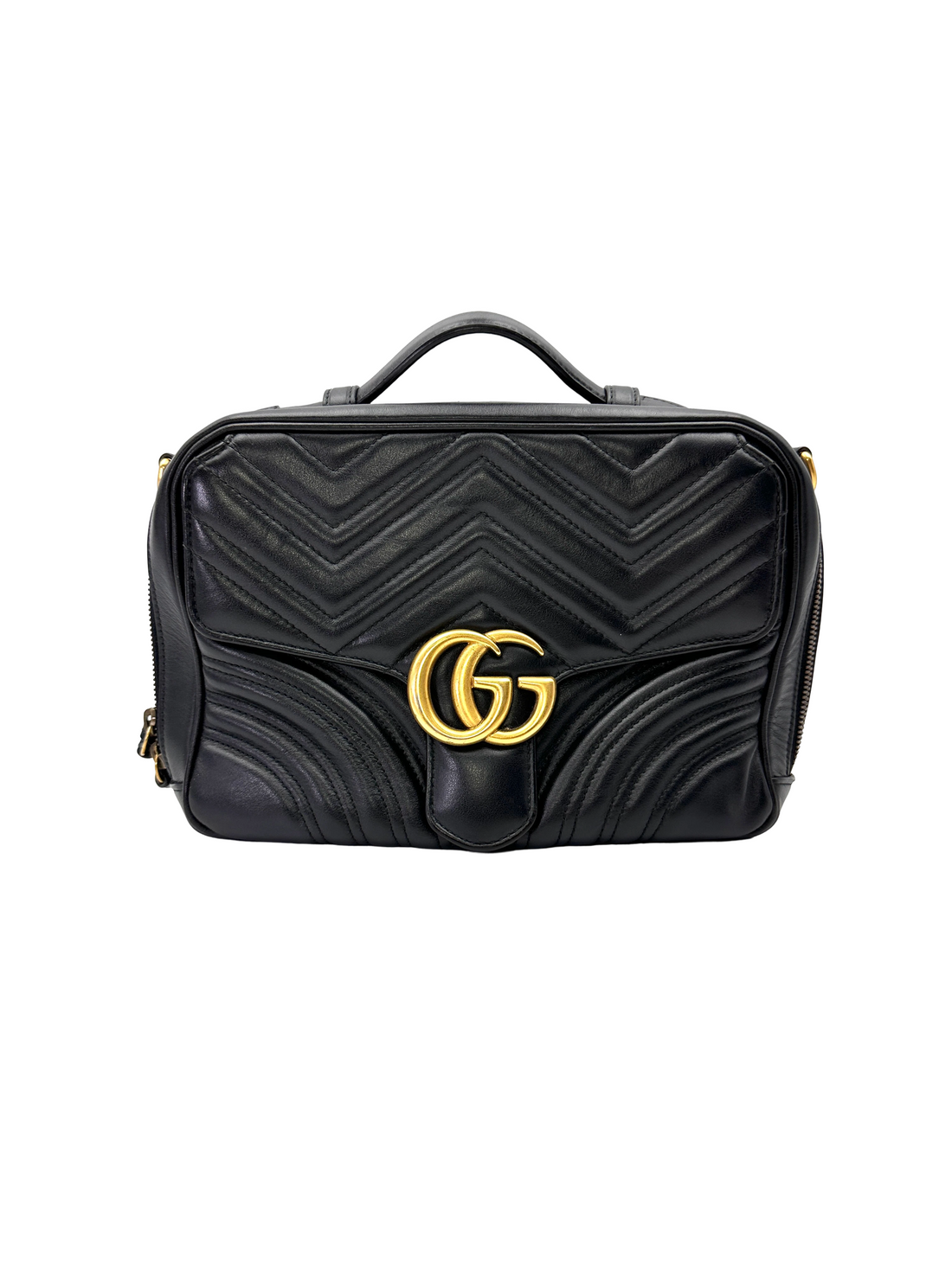 Gucci GG Marmont Black Matelasse Leather Camera Bag GG1334