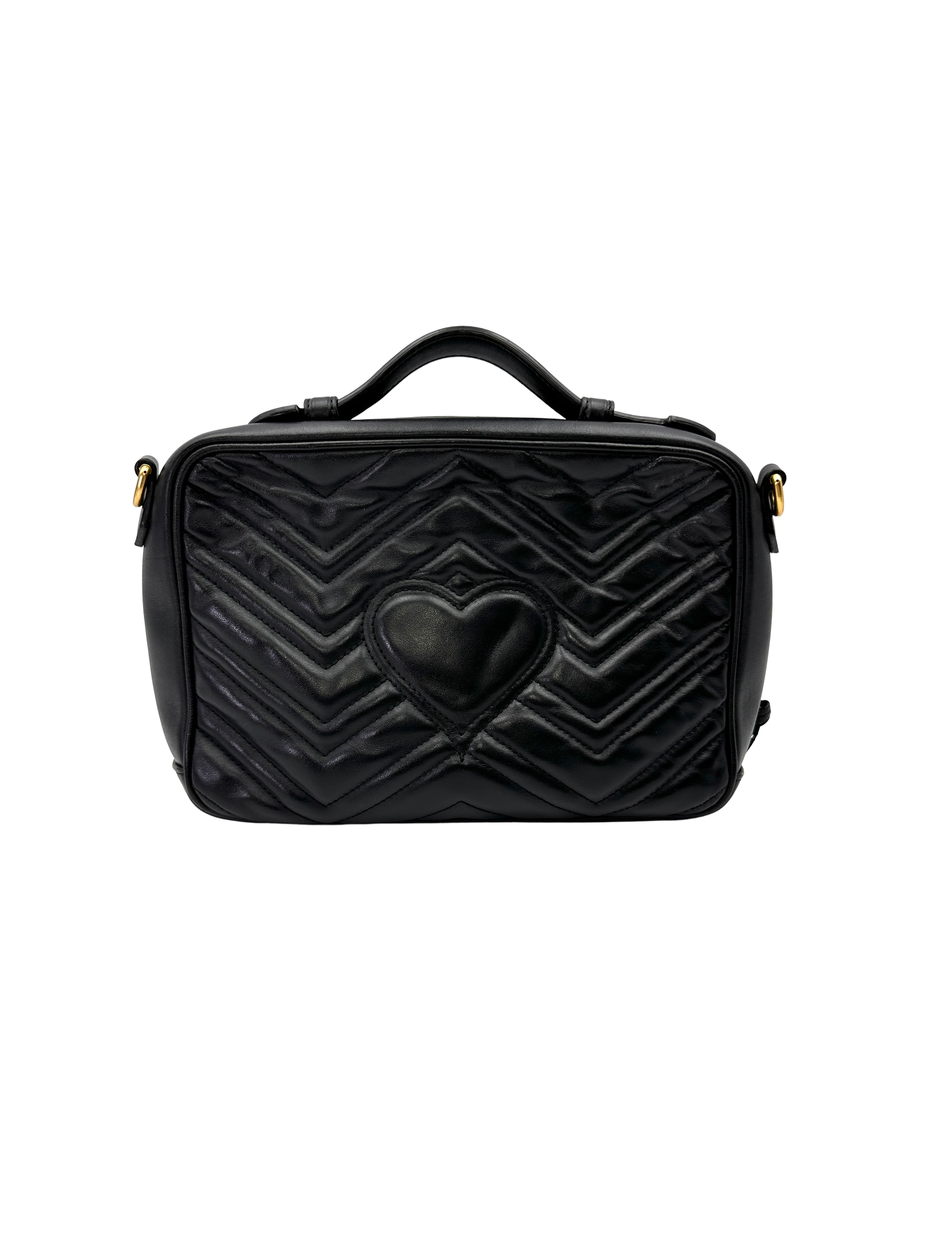 Gucci GG Marmont Black Matelasse Leather Camera Bag GG1334