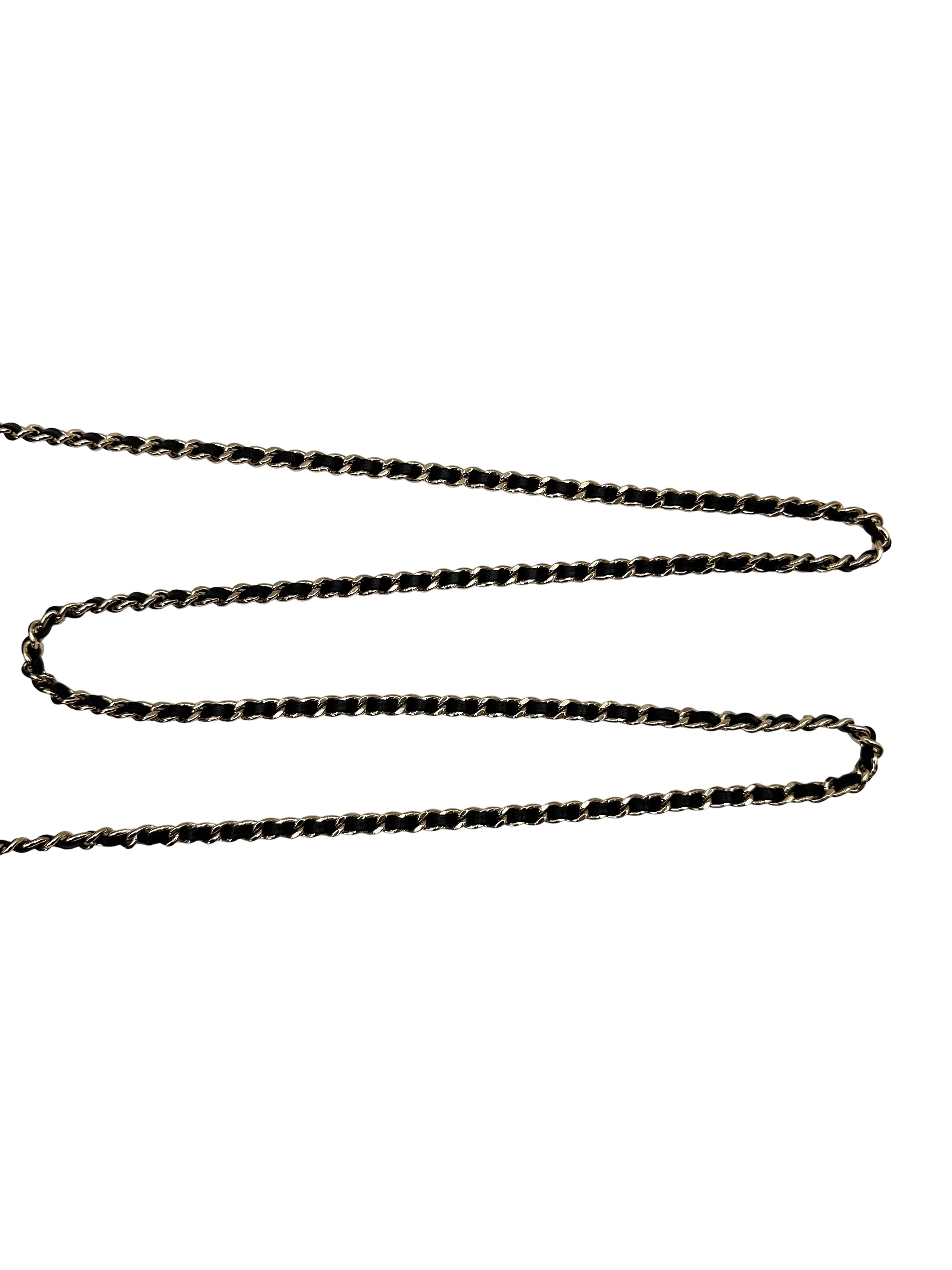 Chanel Black/White Quilted Lambskin Wallet On Chain(UG***TA) IRIS248