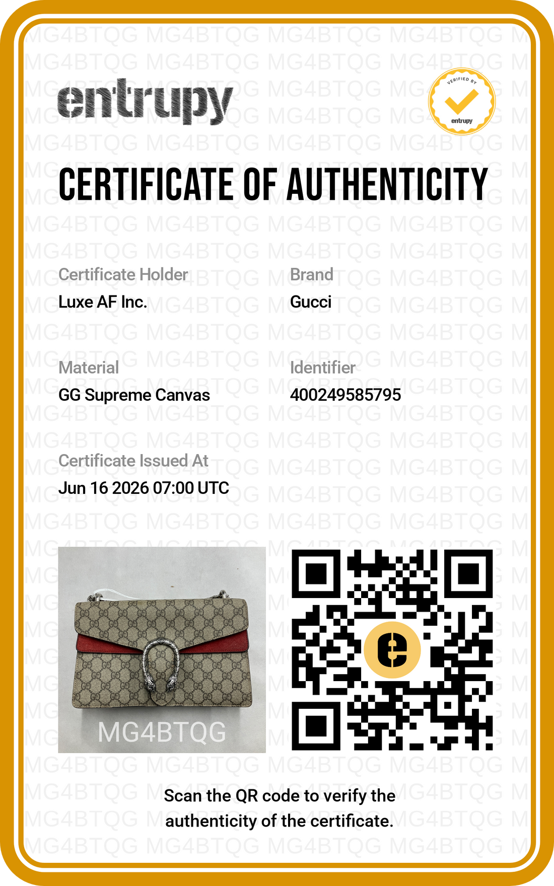 Gucci Dionysus GG Supreme Canvas Medium Size Shoulder Bag With Red Tirm GG1335