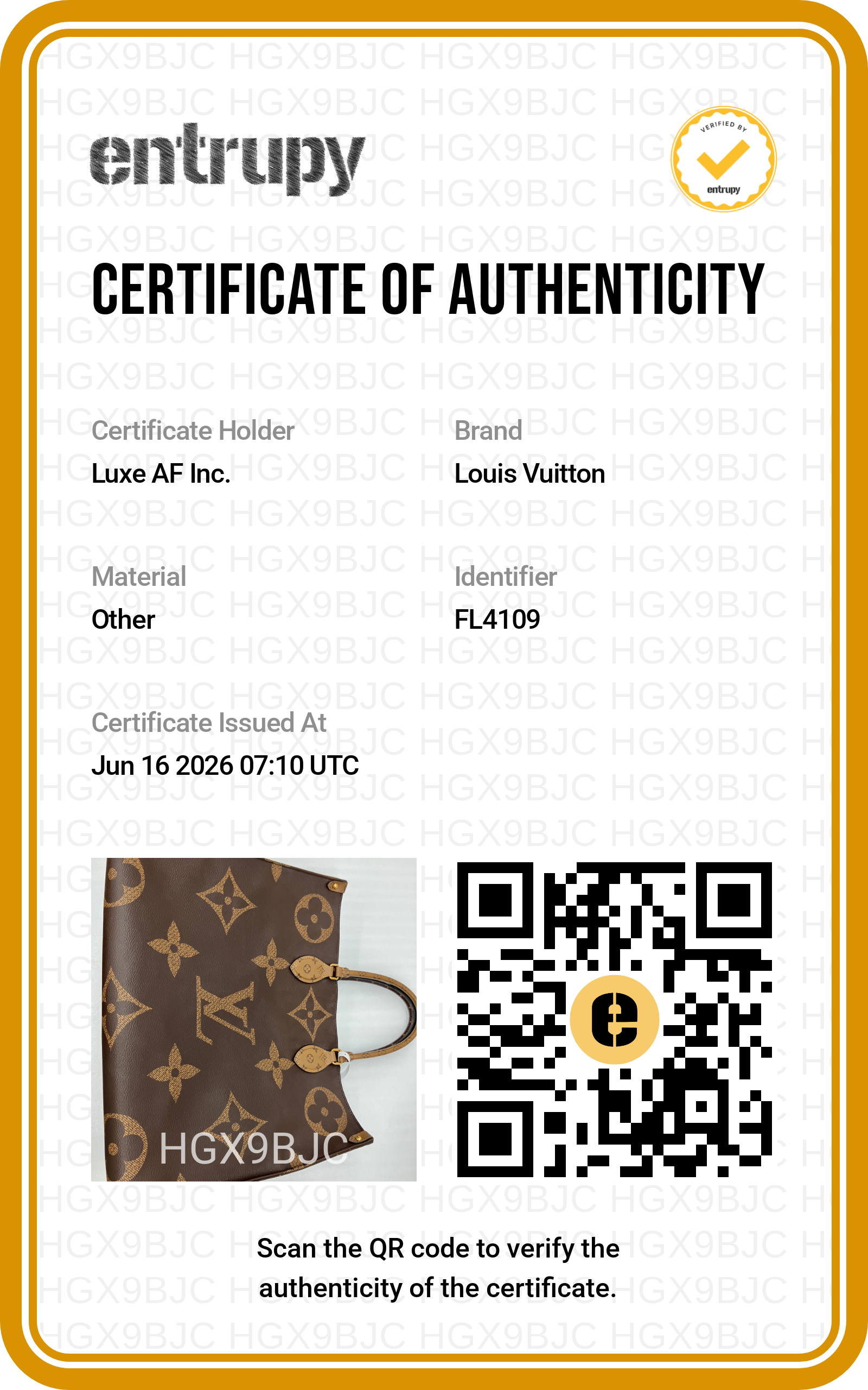 Louis Vuitton Onthego GM Monogram Canvas Handle Bag LV3049