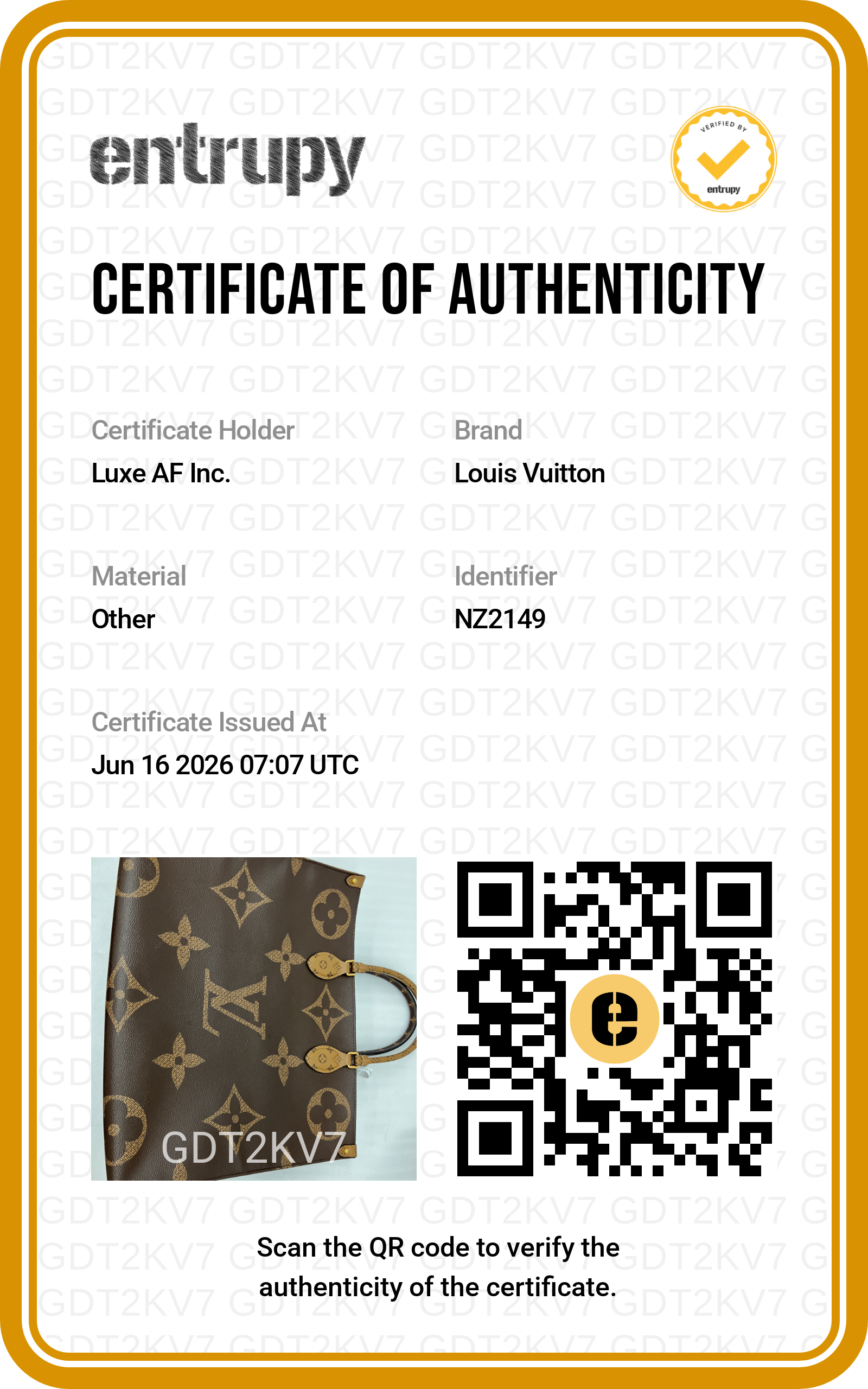Louis Vuitton Onthego GM Monogram Canvas Handle Bag LV3048