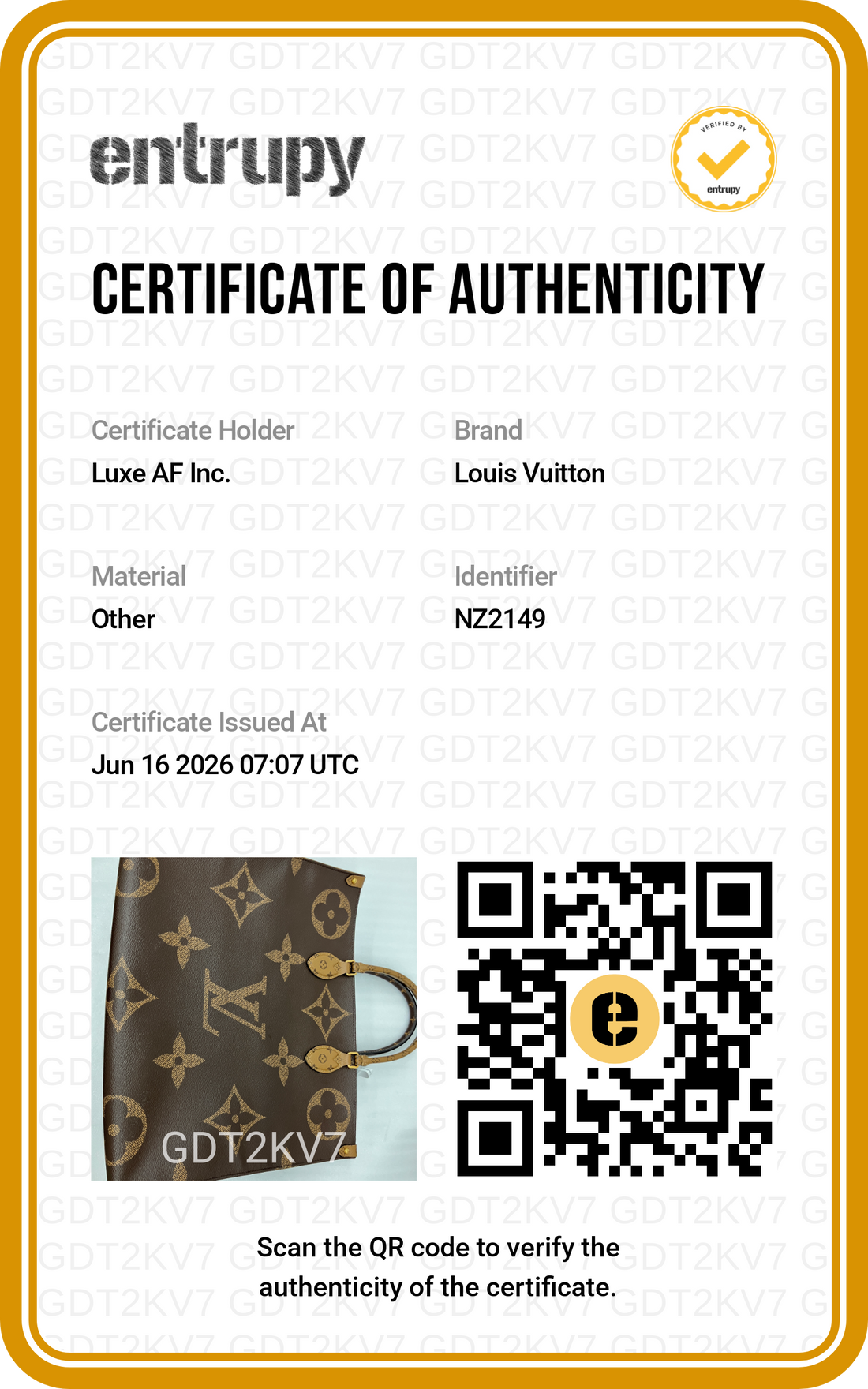 Louis Vuitton Onthego GM Monogram Canvas Handle Bag LV3048