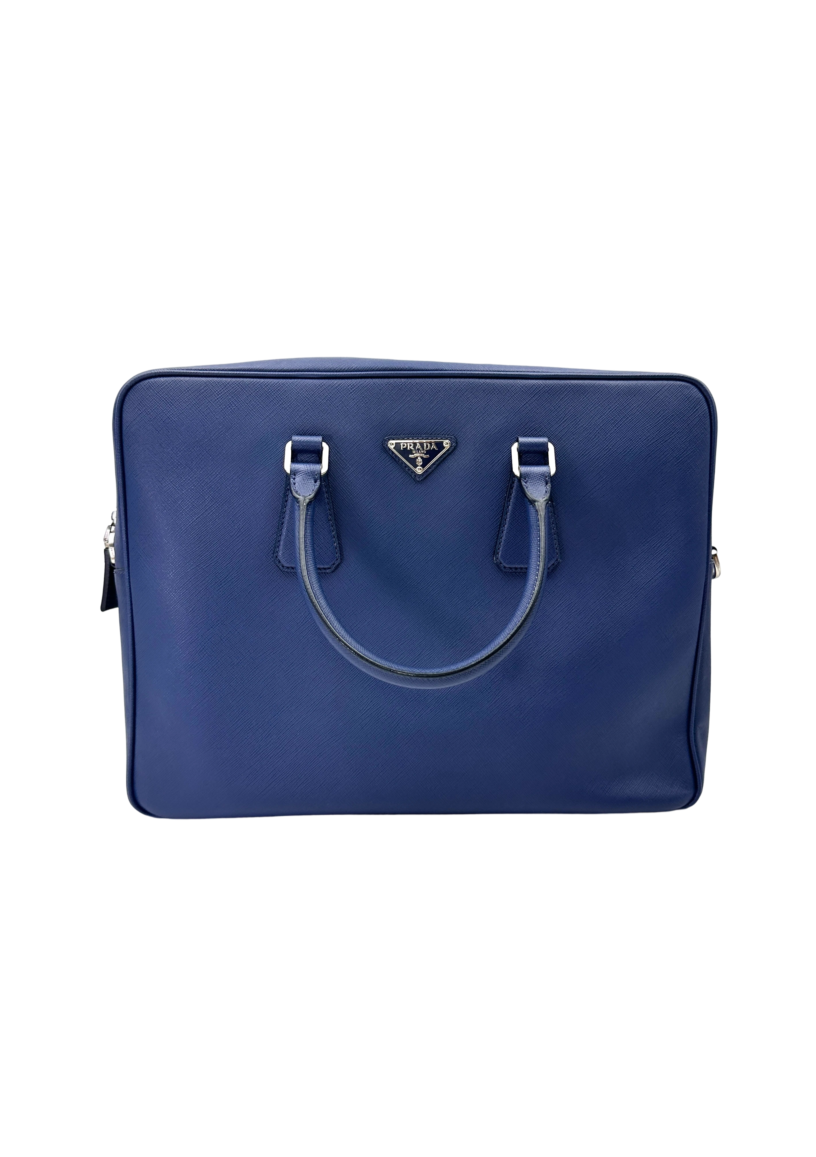 Prada Galleria Black Saffiano Leather Handle Bag PR497