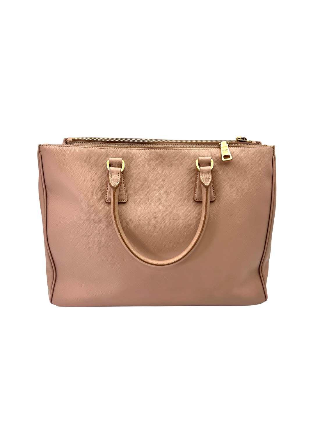 Prada Galleria Pink Saffiano Leather Handle Bag PR495