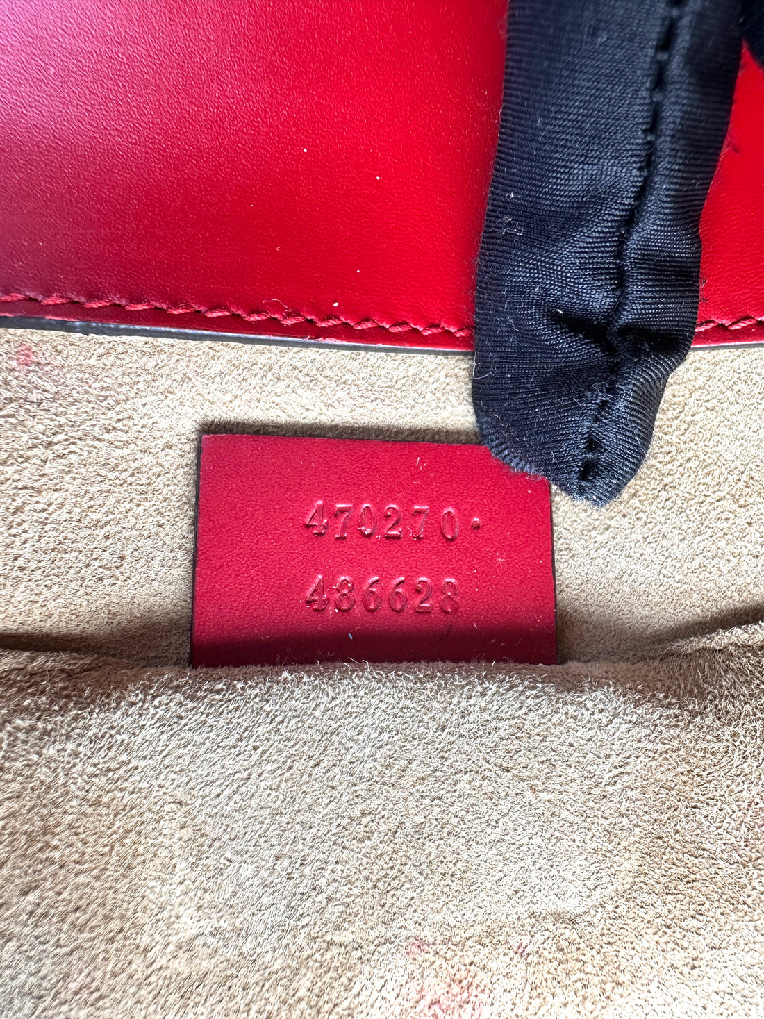 Gucci Sylvie Red Leather Small Size Top Handle Bag GG1338