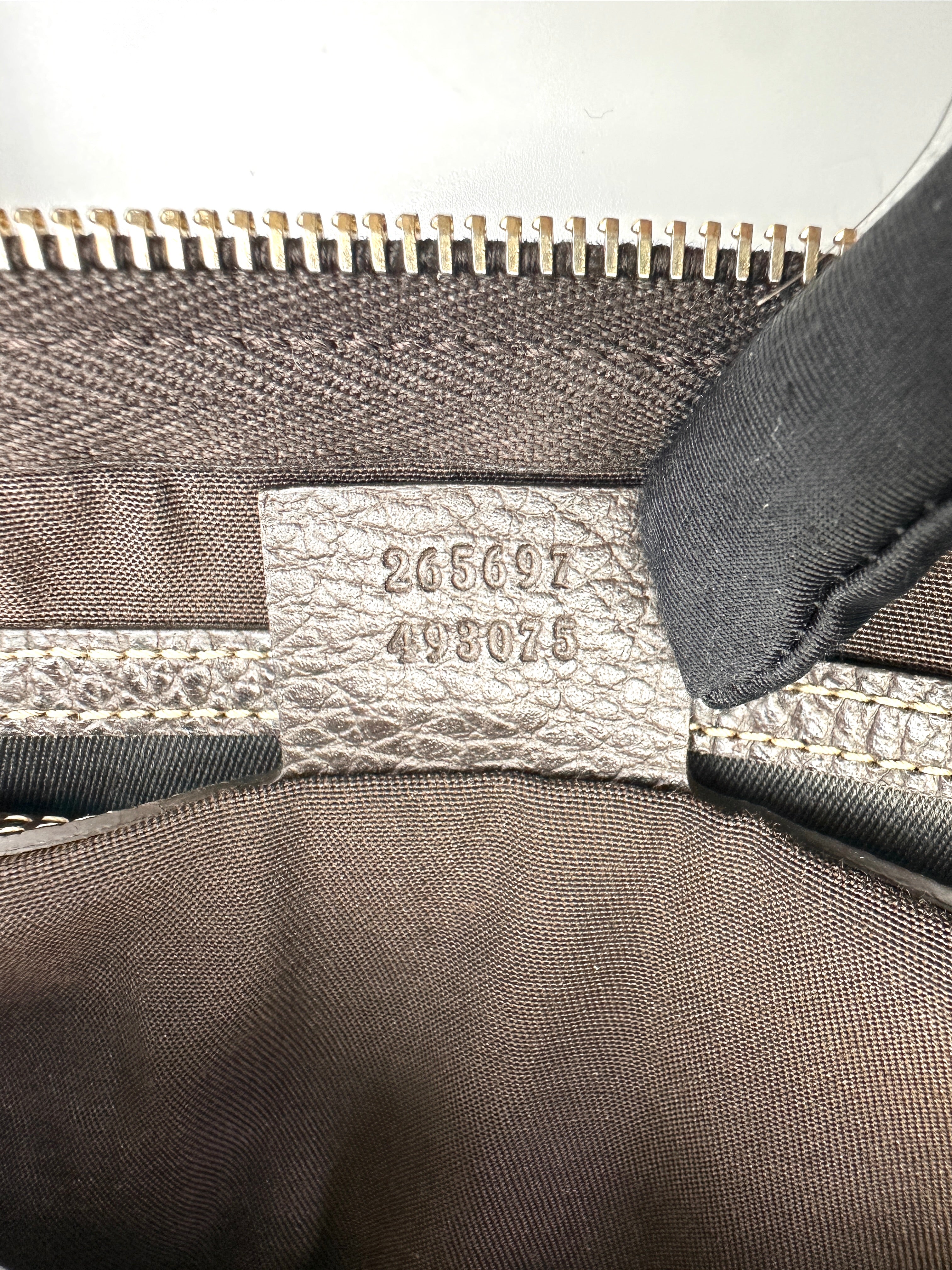 Gucci GG Supreme Canvas Boston Bag With Brown Leather GG1346