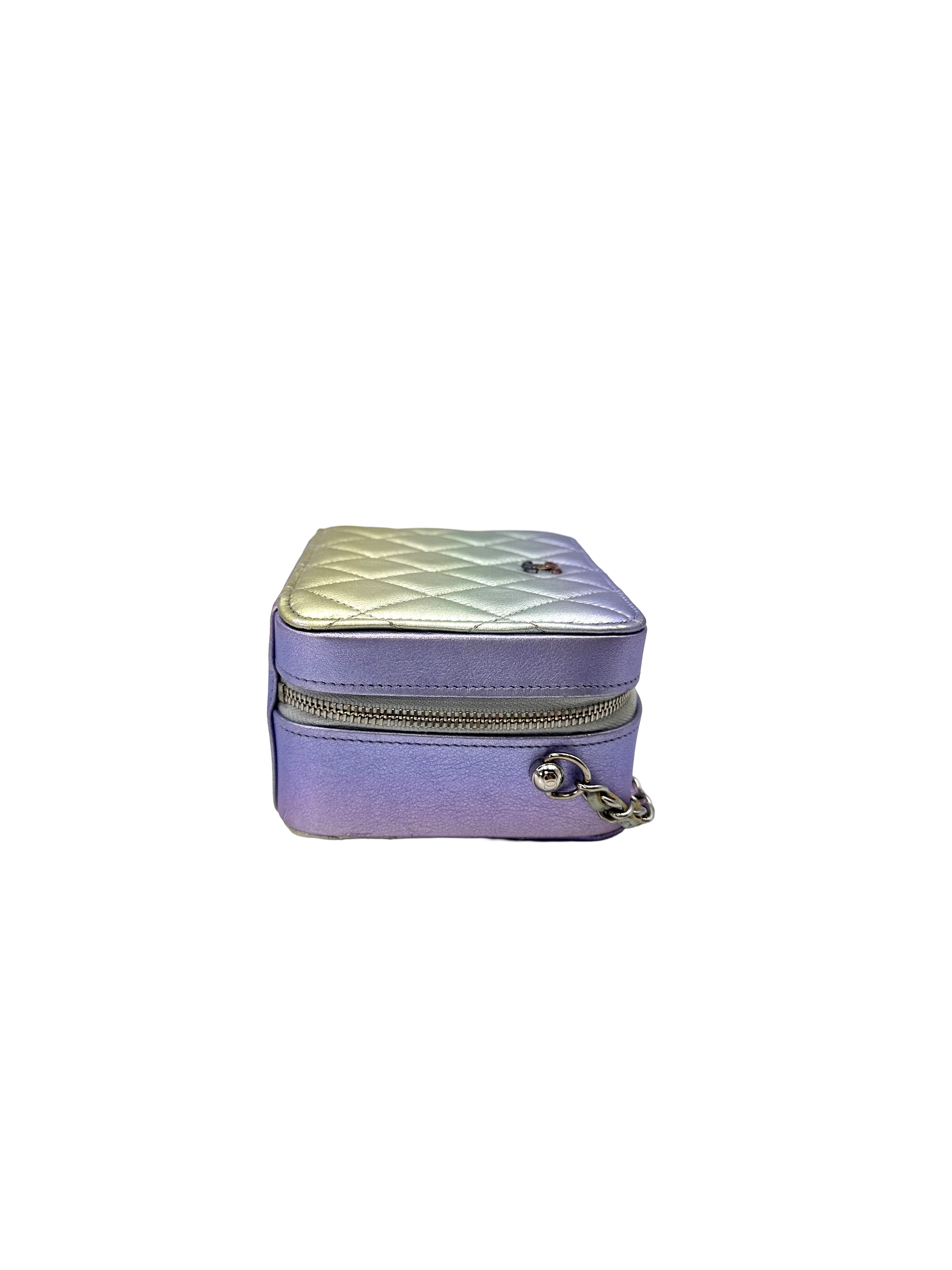 Chanel Iridescent Purple Quilted Leather Camera Bag(31***70) CC2190