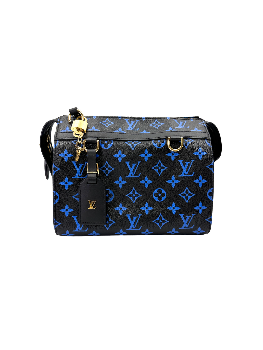 Louis Vuitton Speedy25 Amazon Black/Blue Monogram Shoulder Bag LV3054