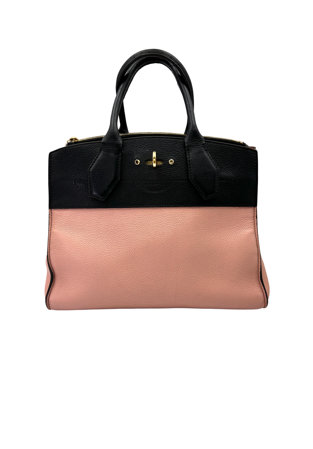 Louis Vuitton City Steamer MM Black/Pink Leather Handle Bag LV3055