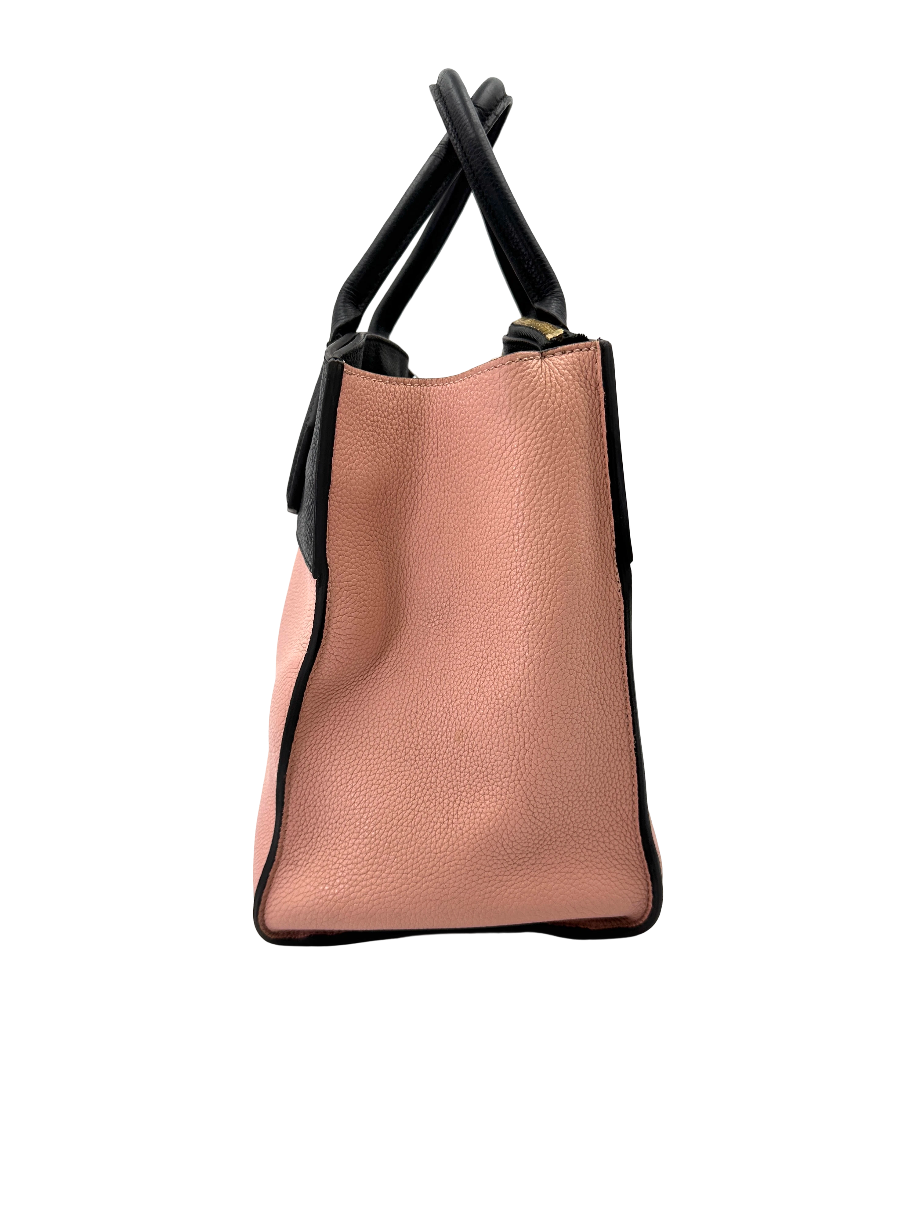Louis Vuitton City Steamer MM Black/Pink Leather Handle Bag LV3055