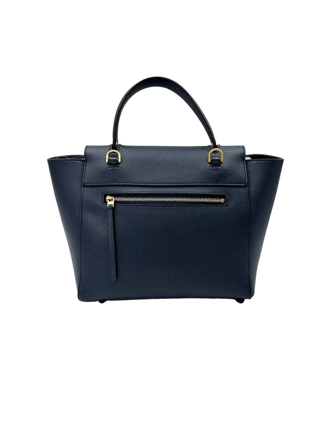 Celine Black Leather Belt Handle Bag CE174