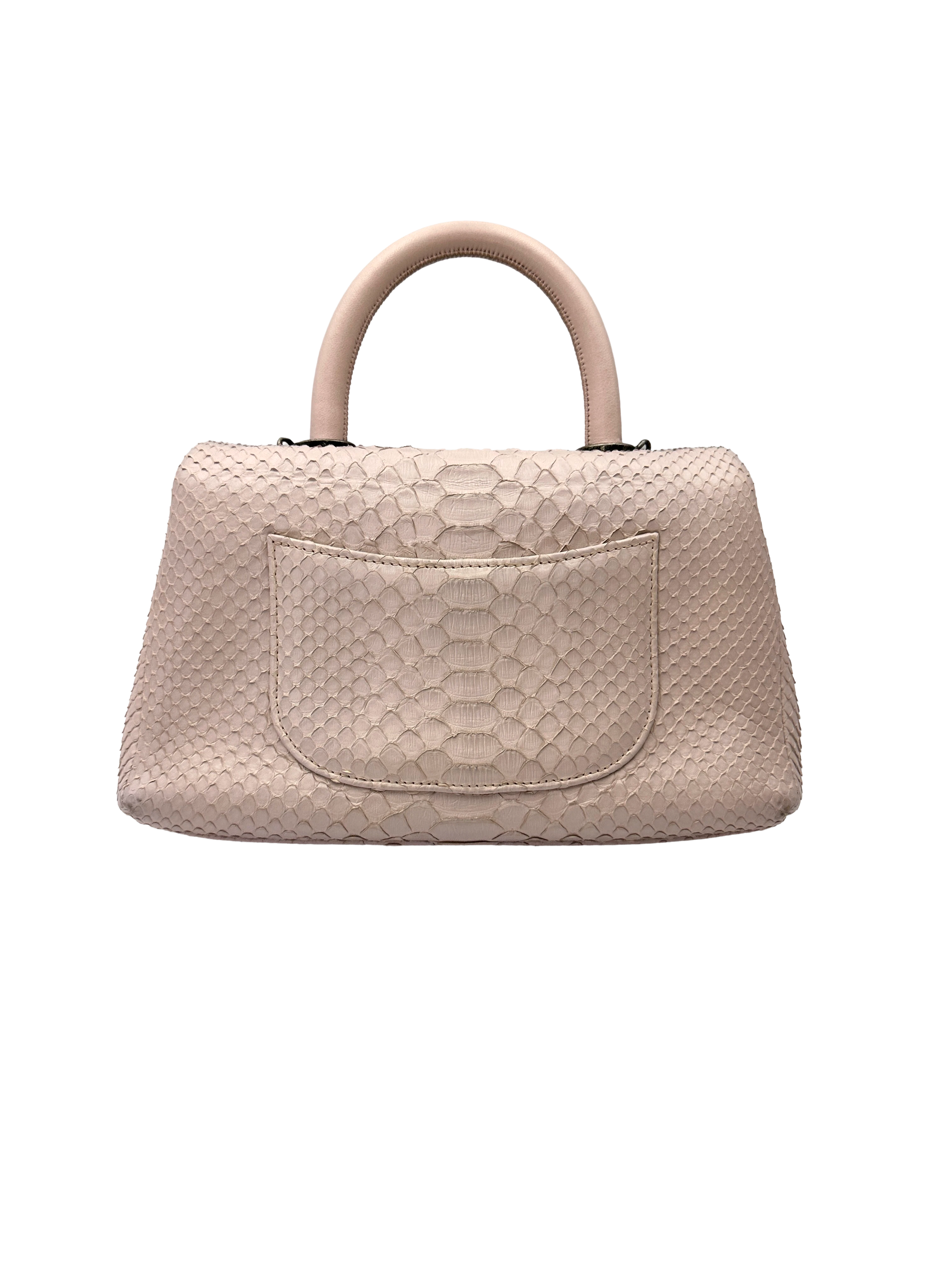 Chanel CoCo Handle Light Pink Python Leather Shoulder Bag(23***72) CC2189