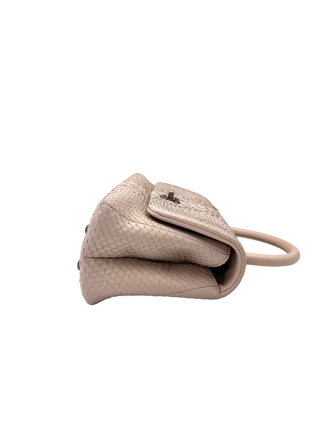 Chanel CoCo Handle Light Pink Python Leather Shoulder Bag(23***72) CC2189
