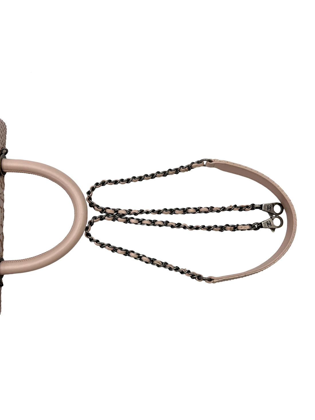 Chanel CoCo Handle Light Pink Python Leather Shoulder Bag(23***72) CC2189