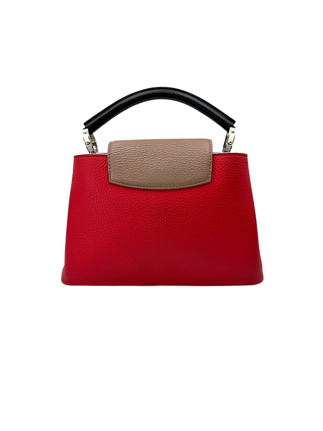 Louis Vuitton Capucines Red Taurillon Leather Handle Bag LV3052