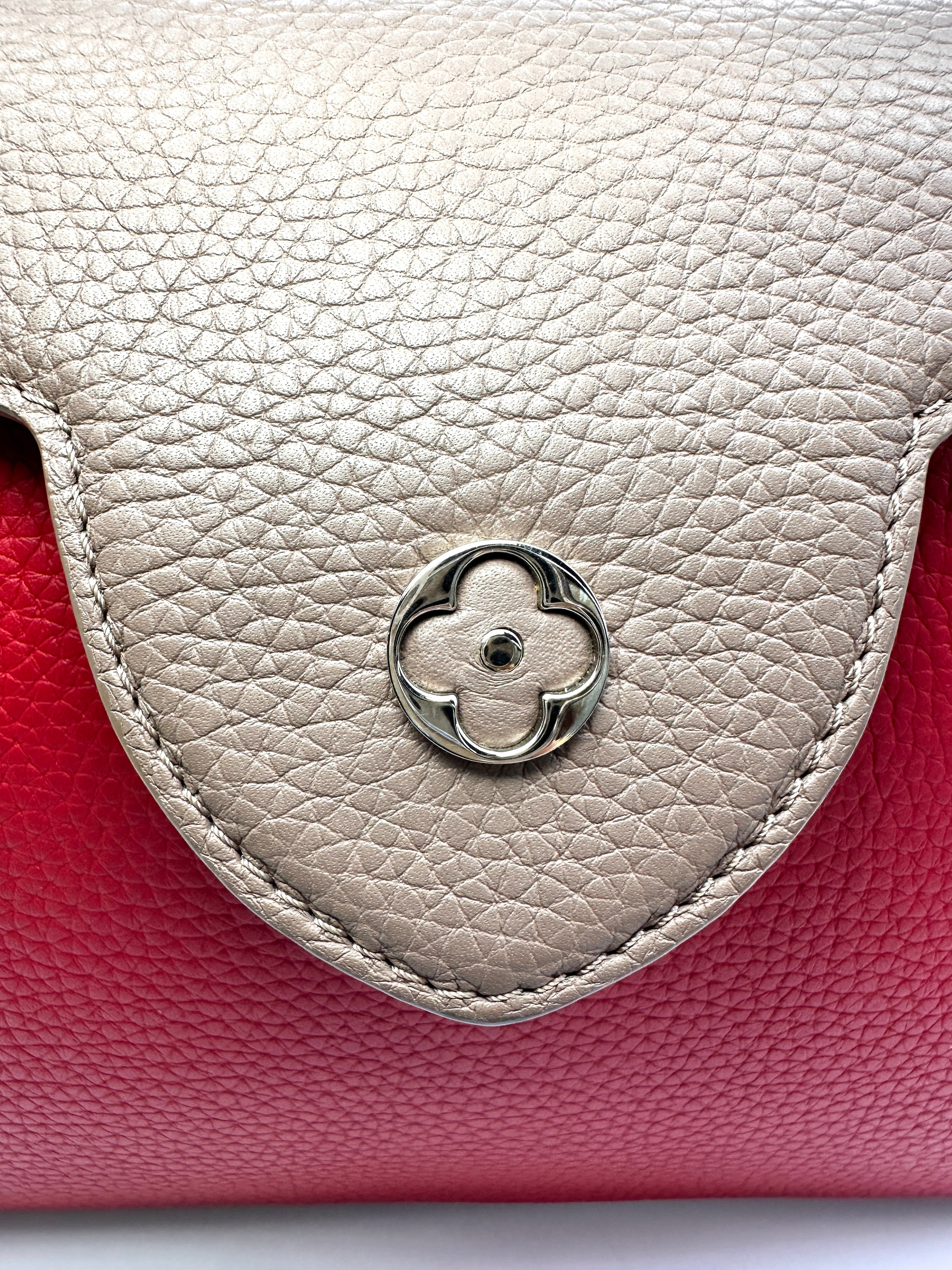 Louis Vuitton Capucines Red Taurillon Leather Handle Bag LV3052