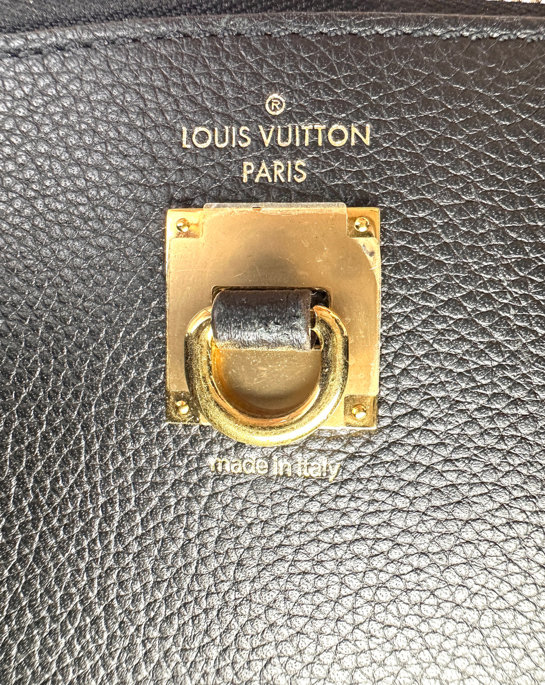 Louis Vuitton City Steamer Black/Beige Leather Handle Bag LV3053