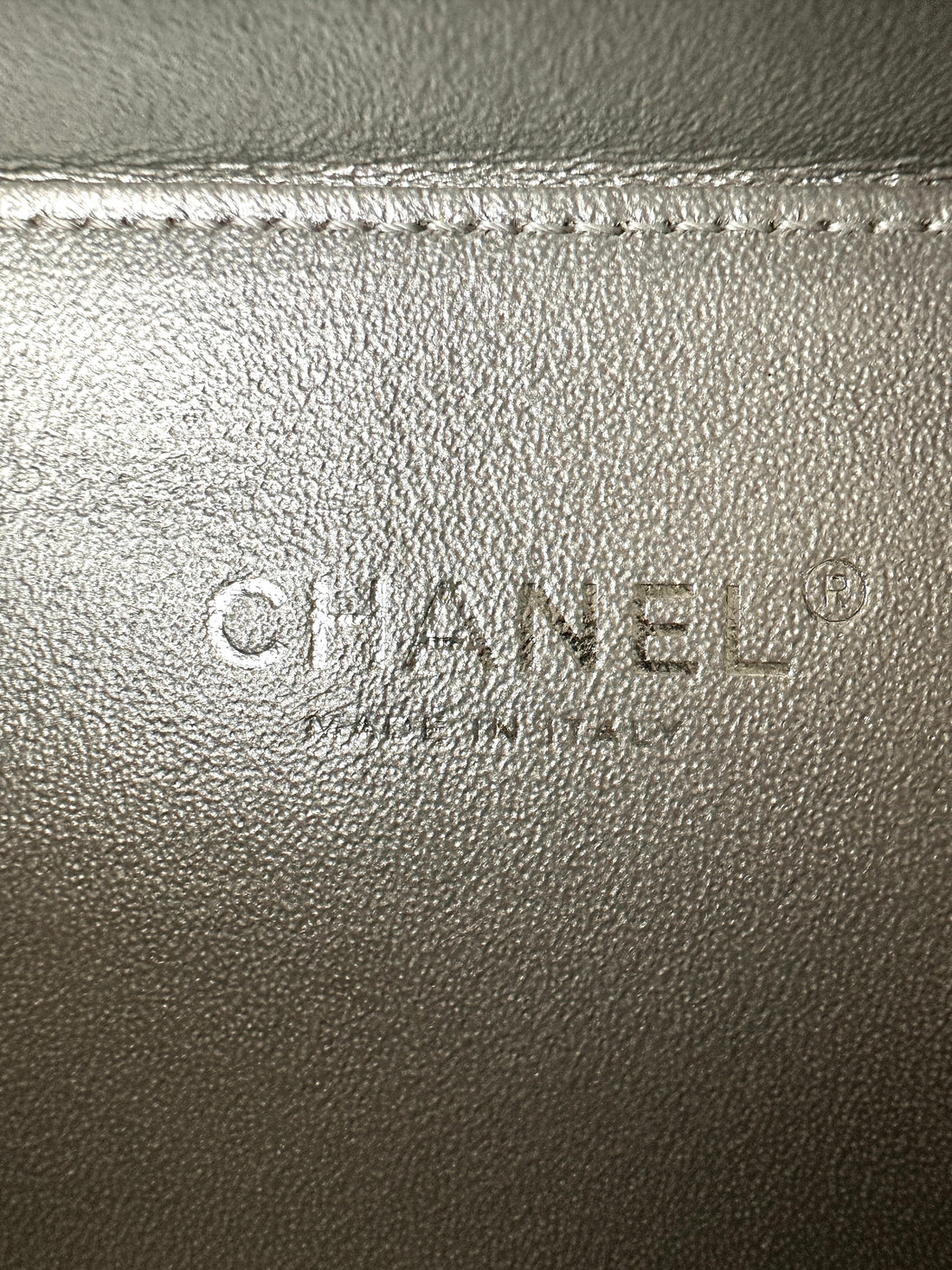 Chanel CC Filigree Grey Quilted Leather Top Handle Vanity Case(24***84) CC2194