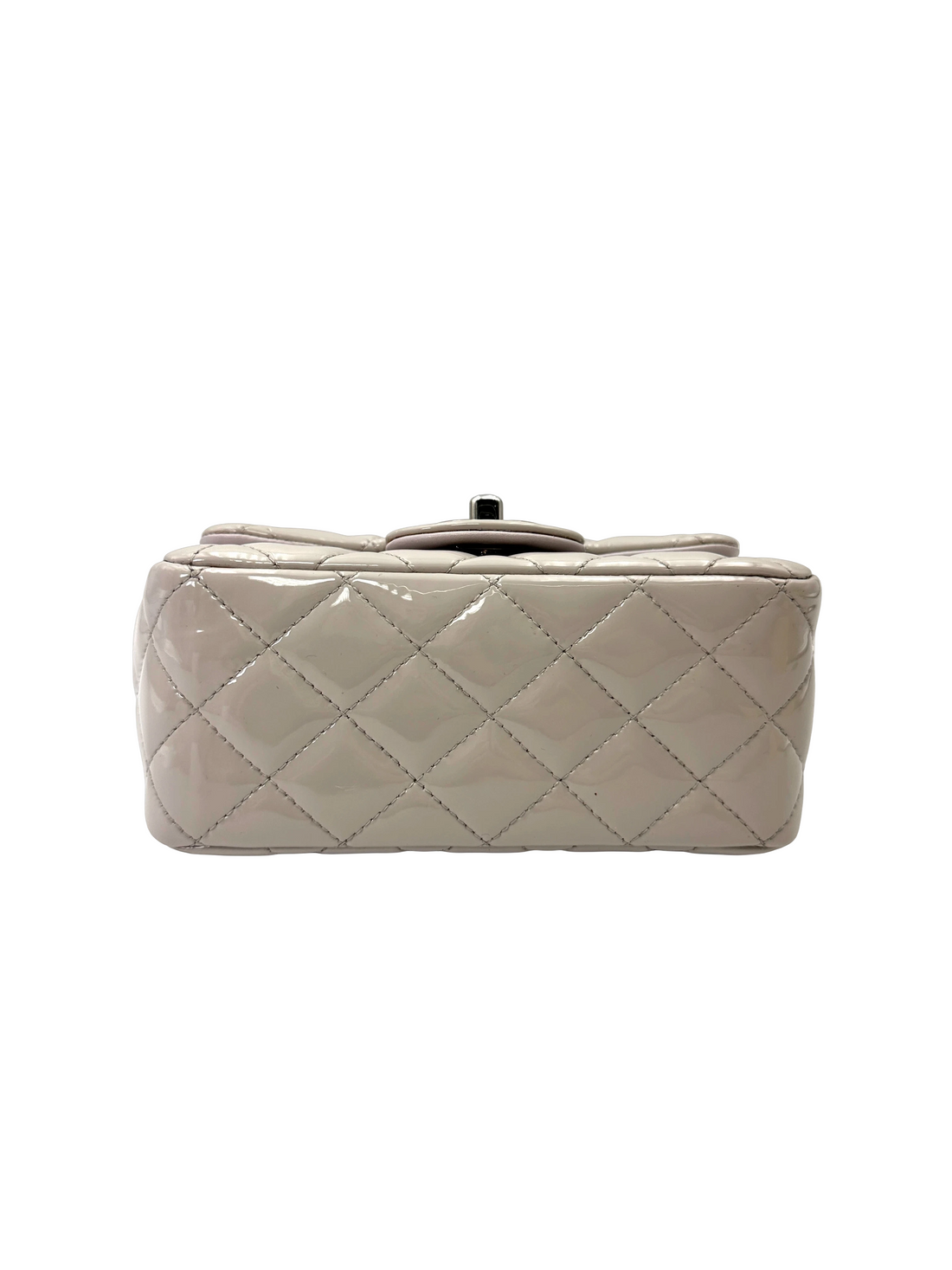 Chanel Classic Flap White Quilted Patent Leather Chain Shoulder Bag(17***94) CC2196