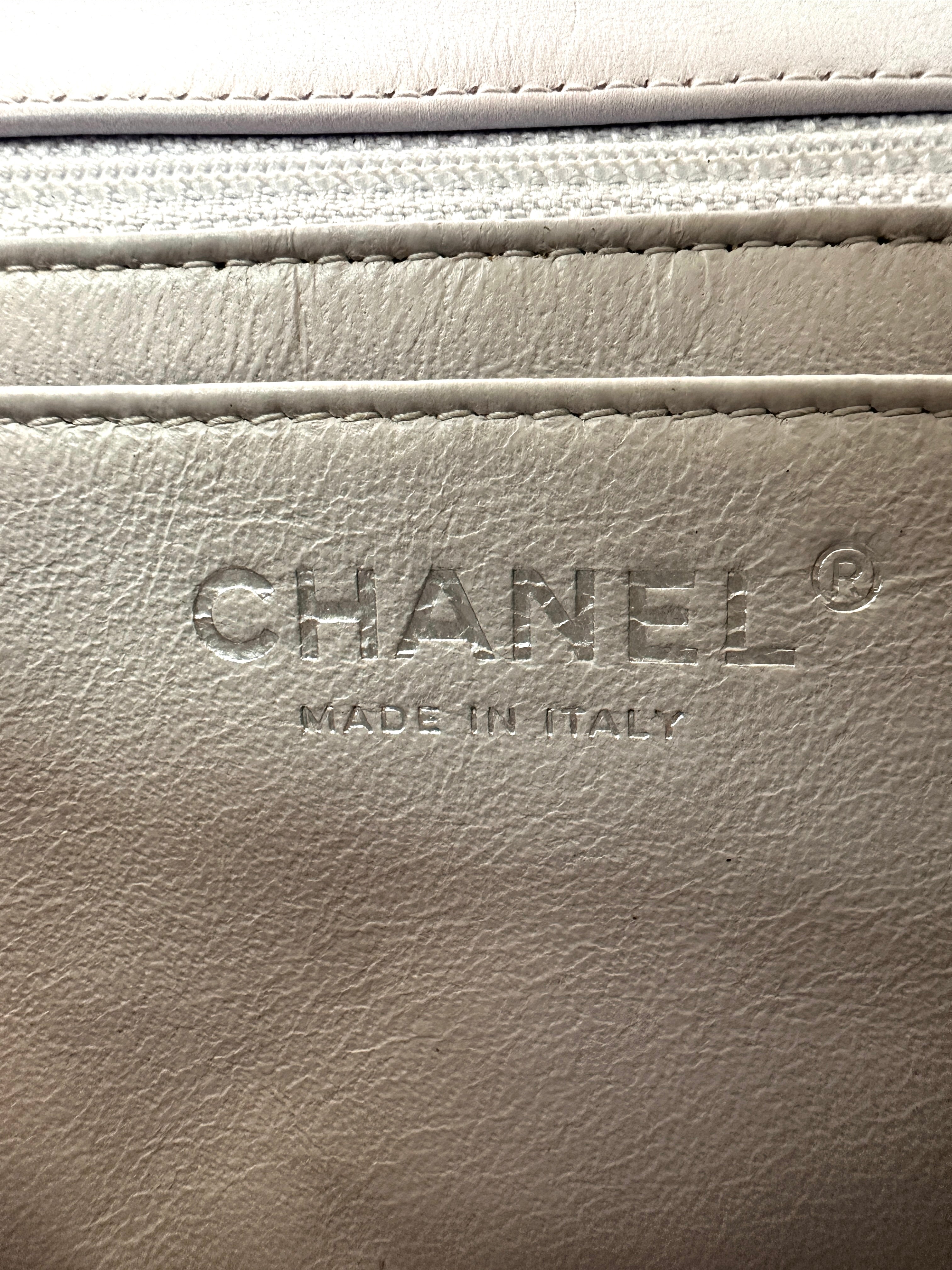 Chanel Classic Flap White Quilted Patent Leather Chain Shoulder Bag(17***94) CC2196