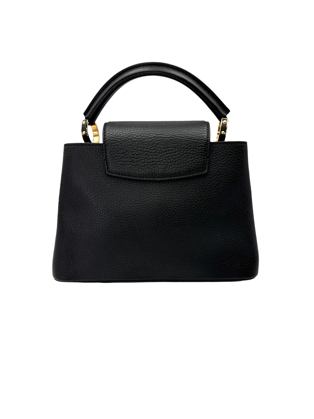 Louis Vuitton Capucines Black Monogram Flowers Top Handle Bag LV3056