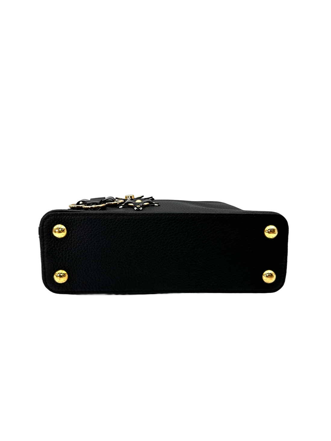 Louis Vuitton Capucines Black Monogram Flowers Top Handle Bag LV3056