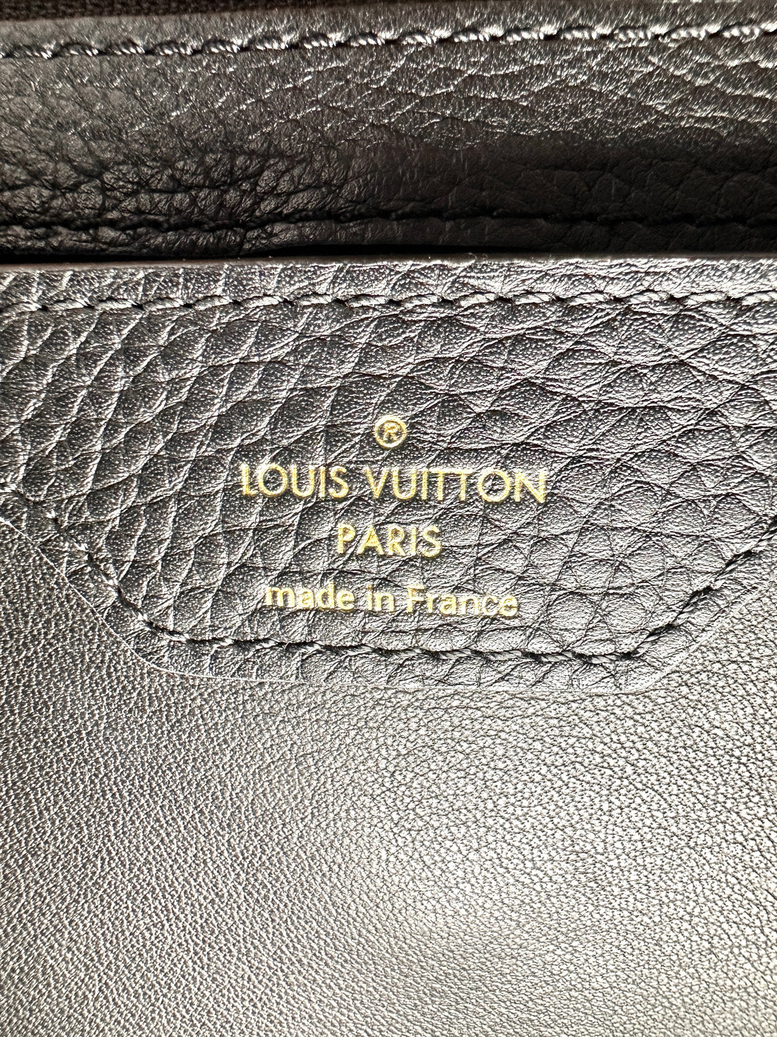 Louis Vuitton Capucines Black Monogram Flowers Top Handle Bag LV3056