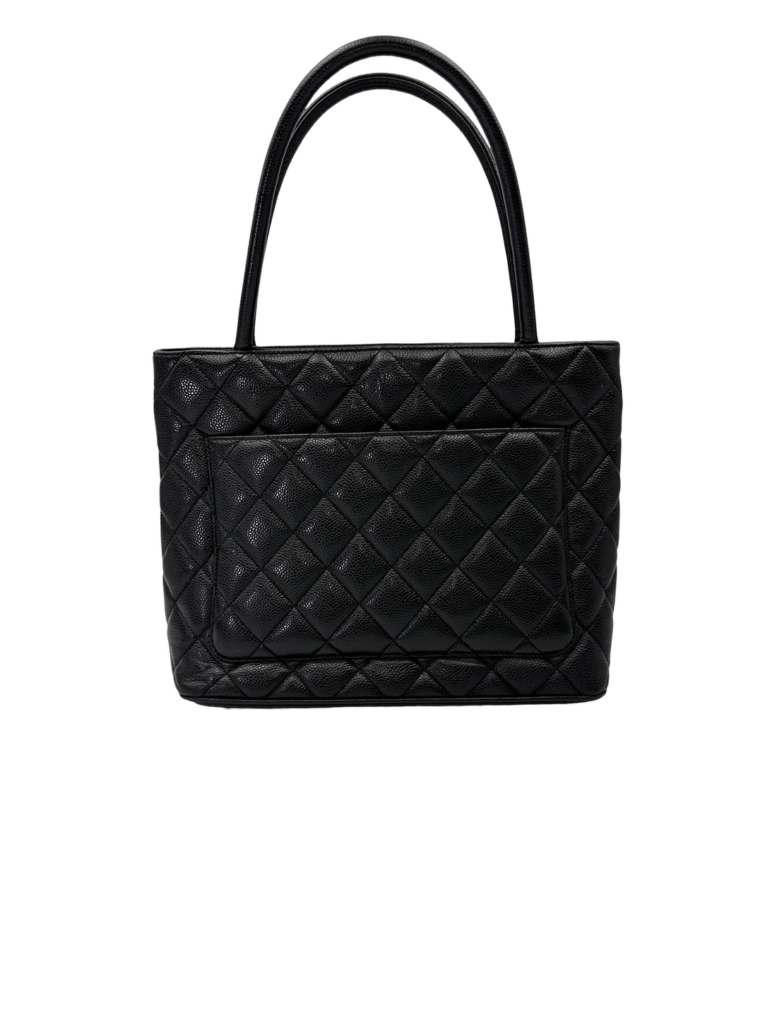 Chanel Medallion Black Quilted Leather Tote Handle Bag(77***45) CC2193