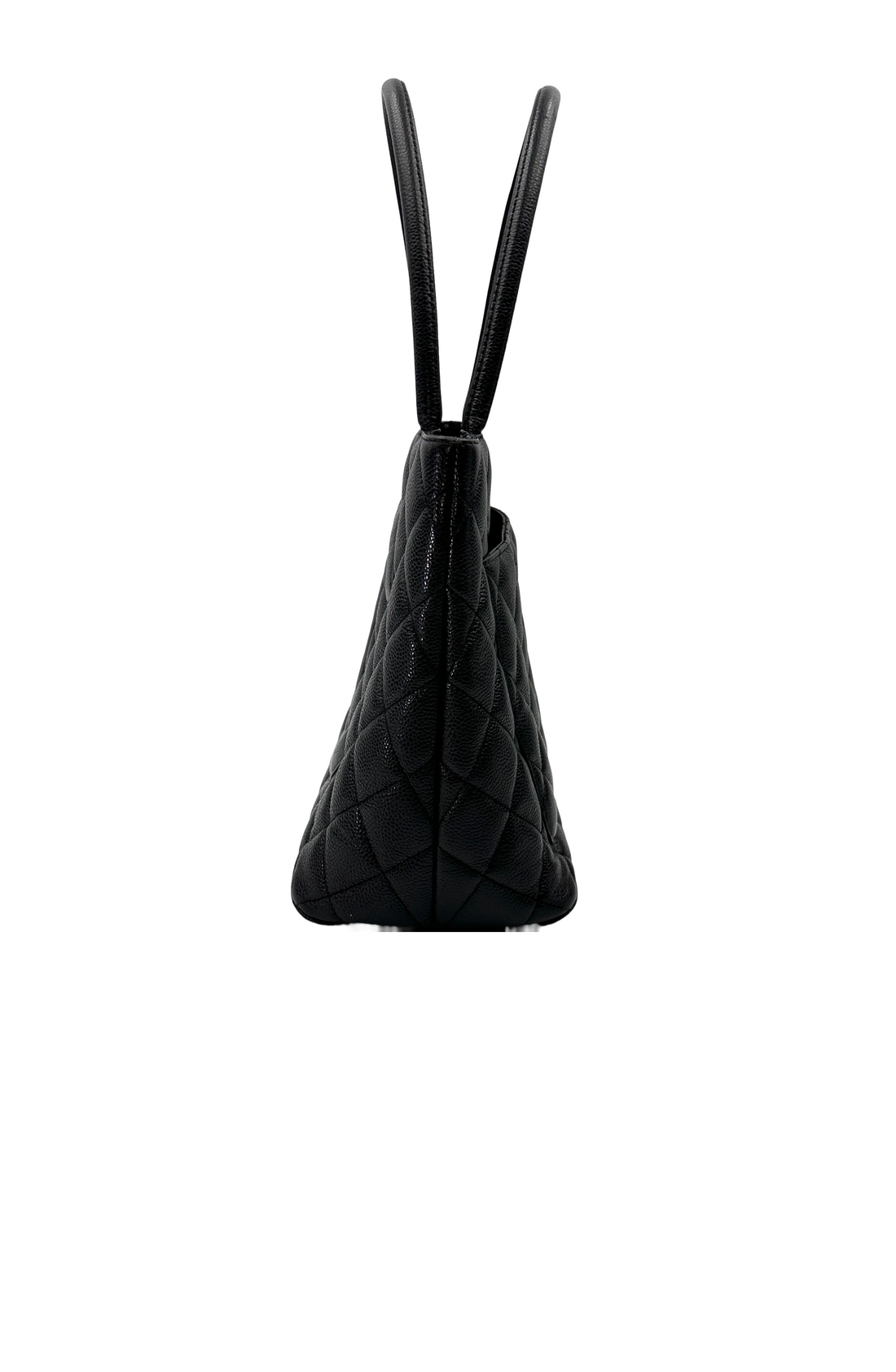Chanel Medallion Black Quilted Leather Tote Handle Bag(77***45) CC2193