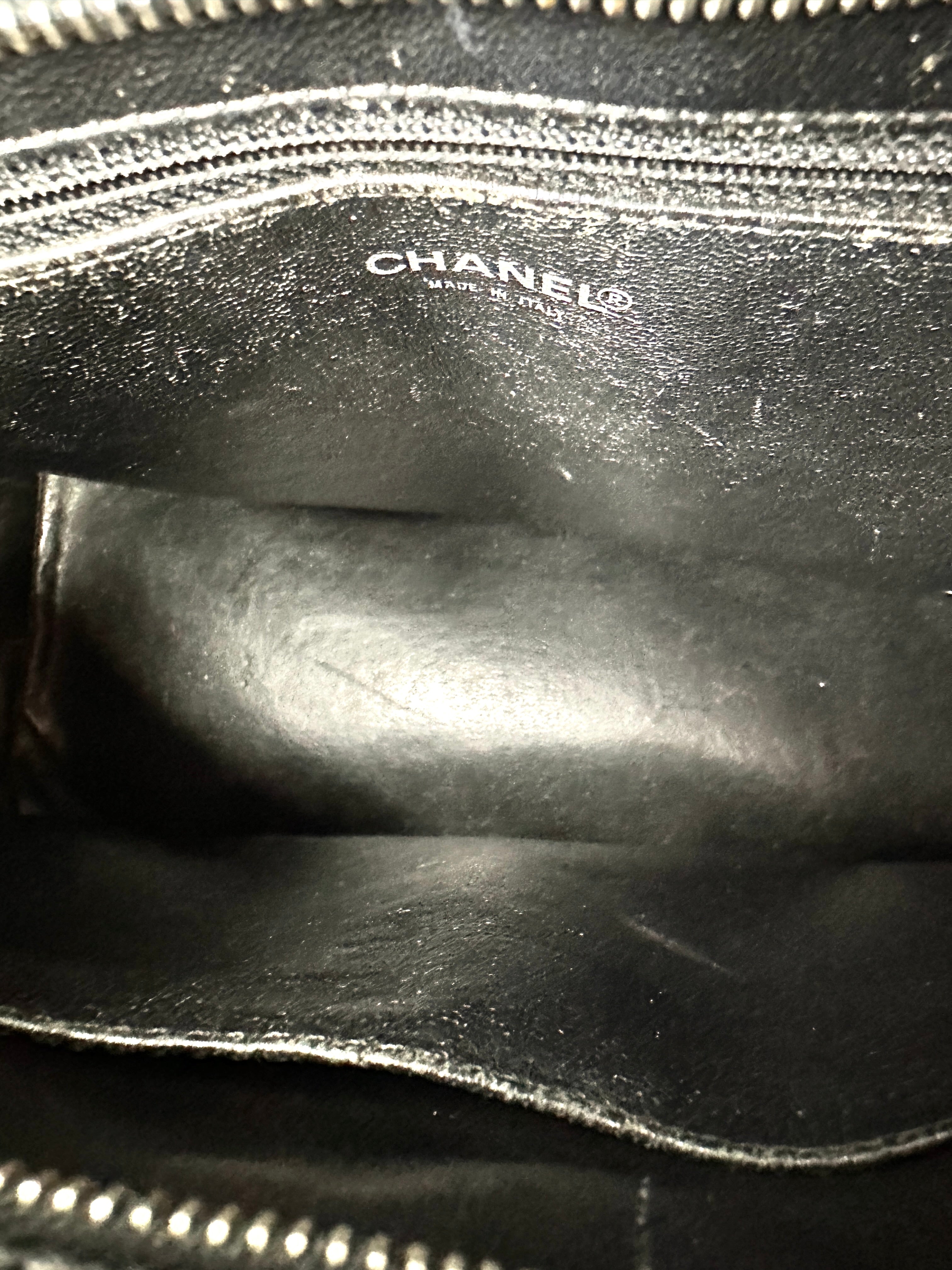 Chanel Medallion Black Quilted Leather Tote Handle Bag(77***45) CC2193