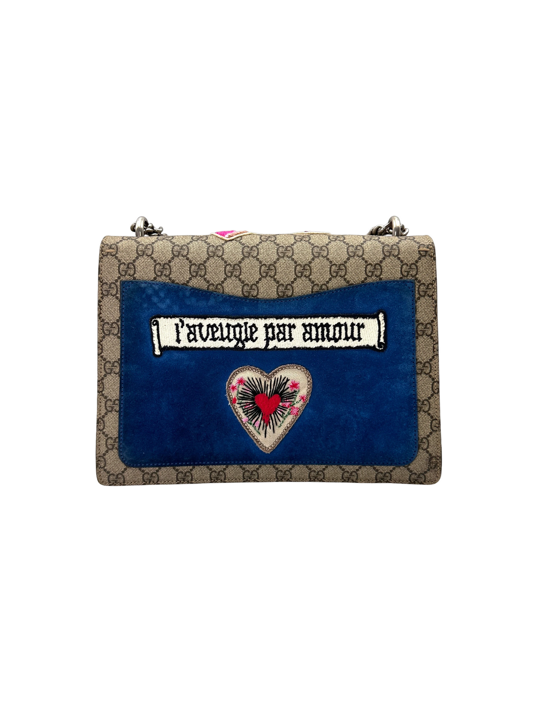 Gucci Dionysus GG Supreme Embroidered Cat & Butterfly Large Size Shoulder Bag GG1347