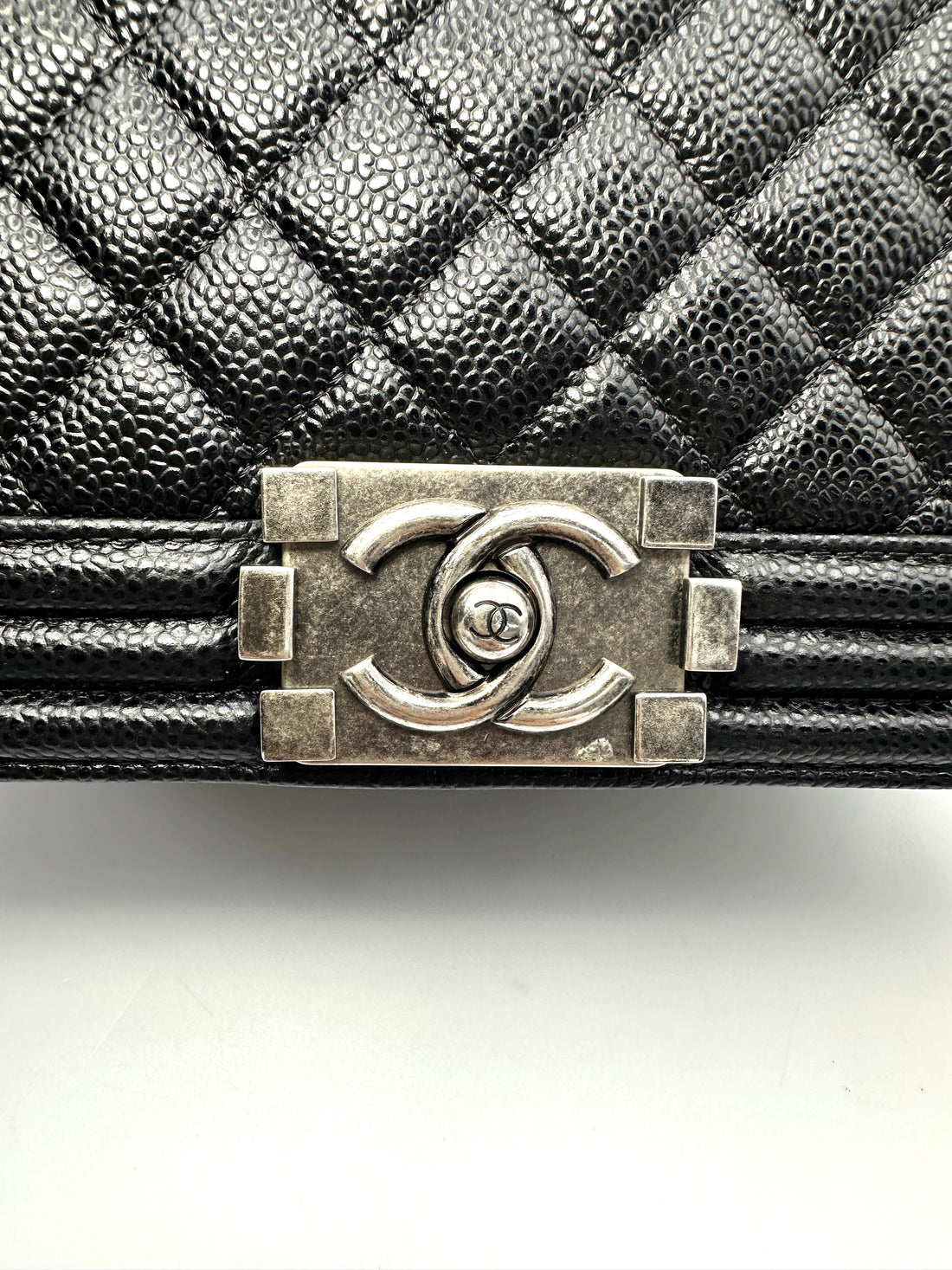Chanel LeBoy Black Quilted Leather Flap Bag With Silver Buckle(18***94) CC2197