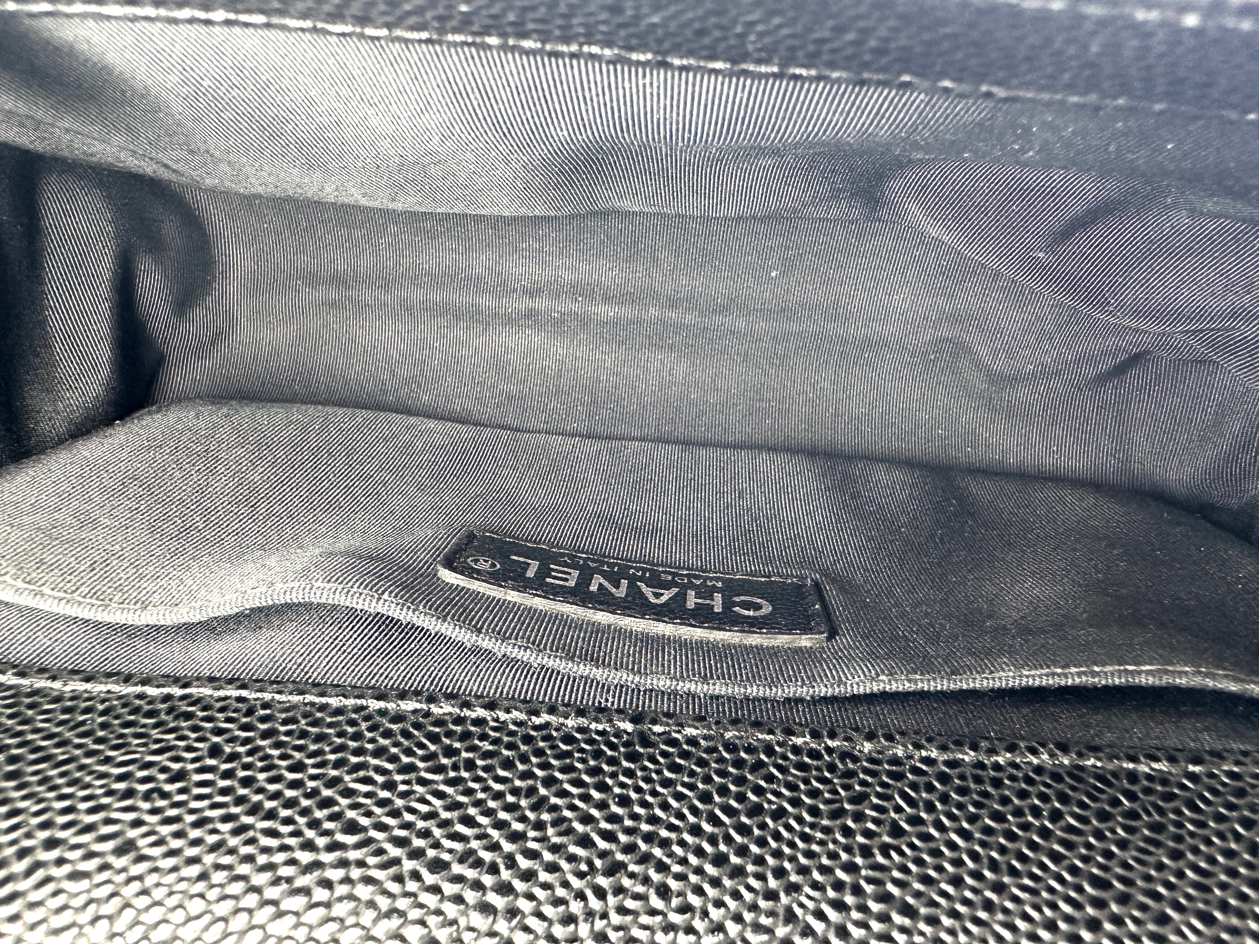 Chanel LeBoy Black Quilted Leather Flap Bag With Silver Buckle(18***94) CC2197