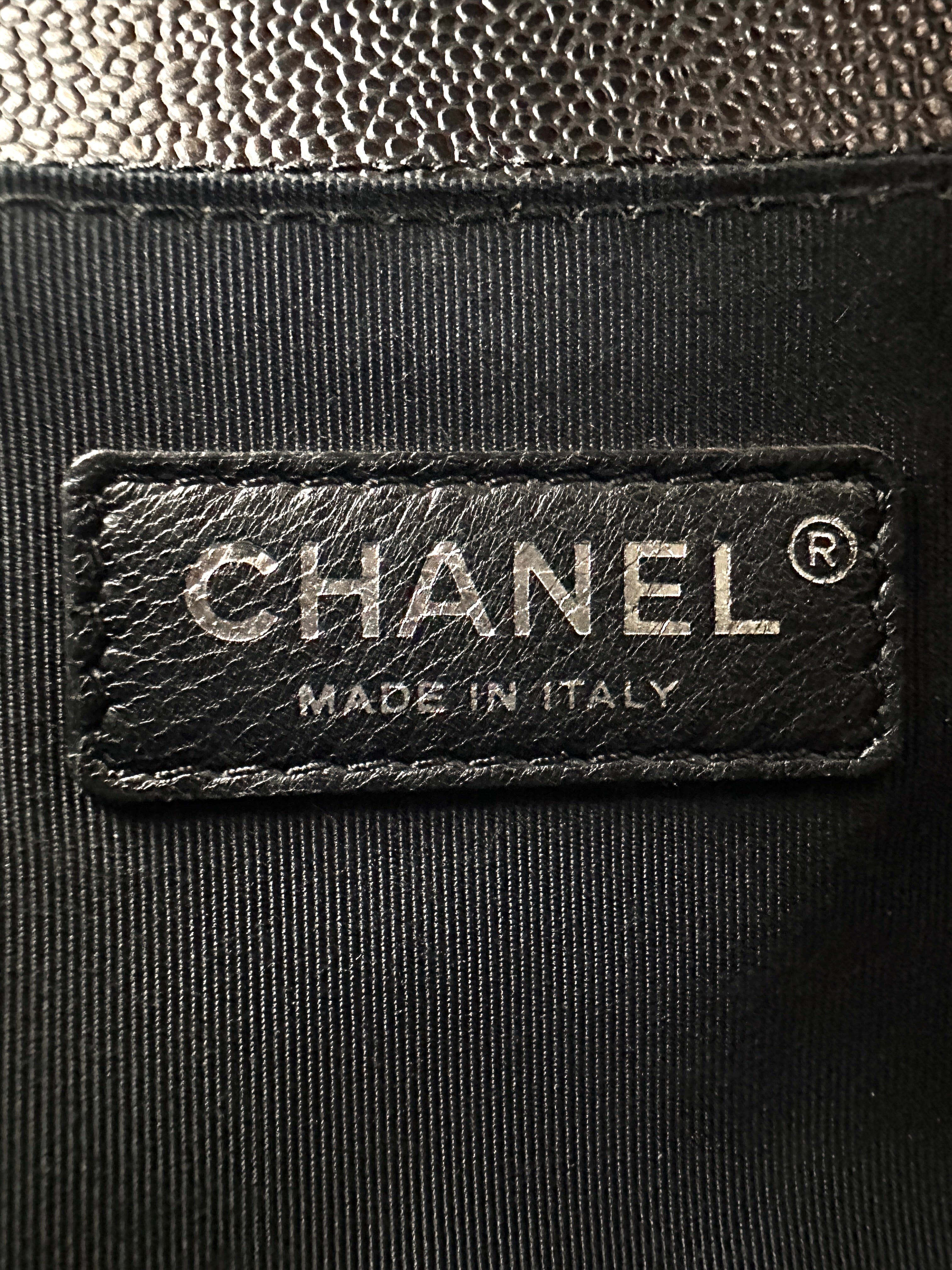 Chanel LeBoy Black Quilted Leather Flap Bag With Silver Buckle(18***94) CC2197