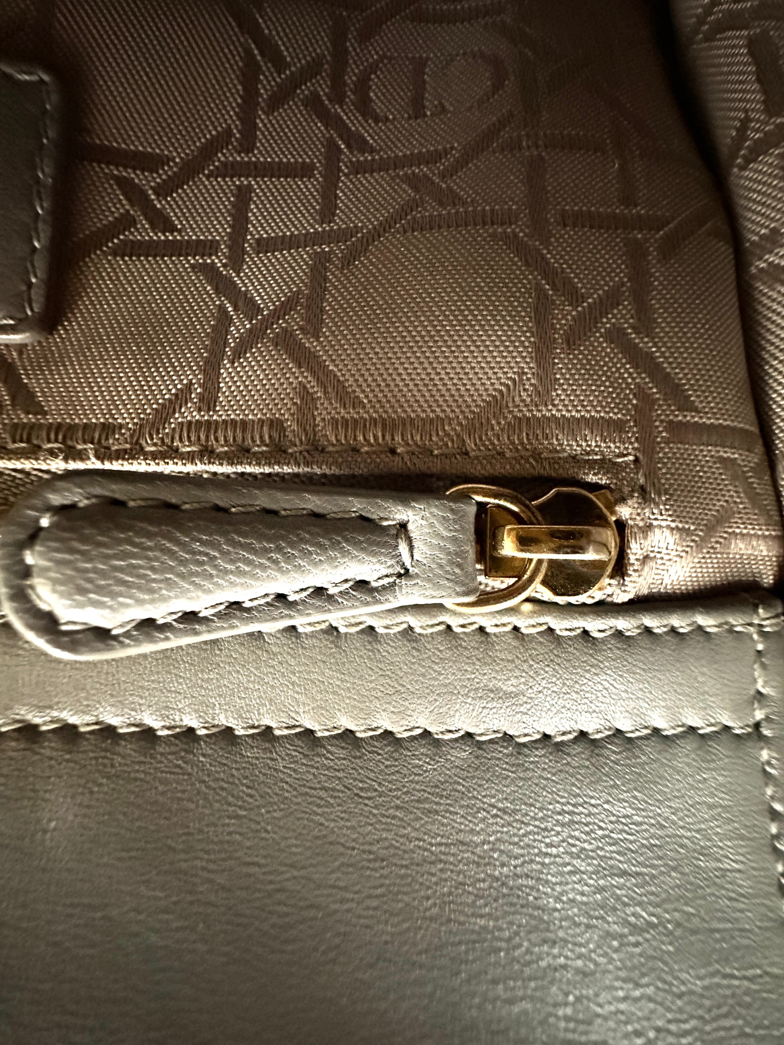 Christian Dior Lady Dior Grey Cannage Lambskin Handle Bag With Gold Charms DR809