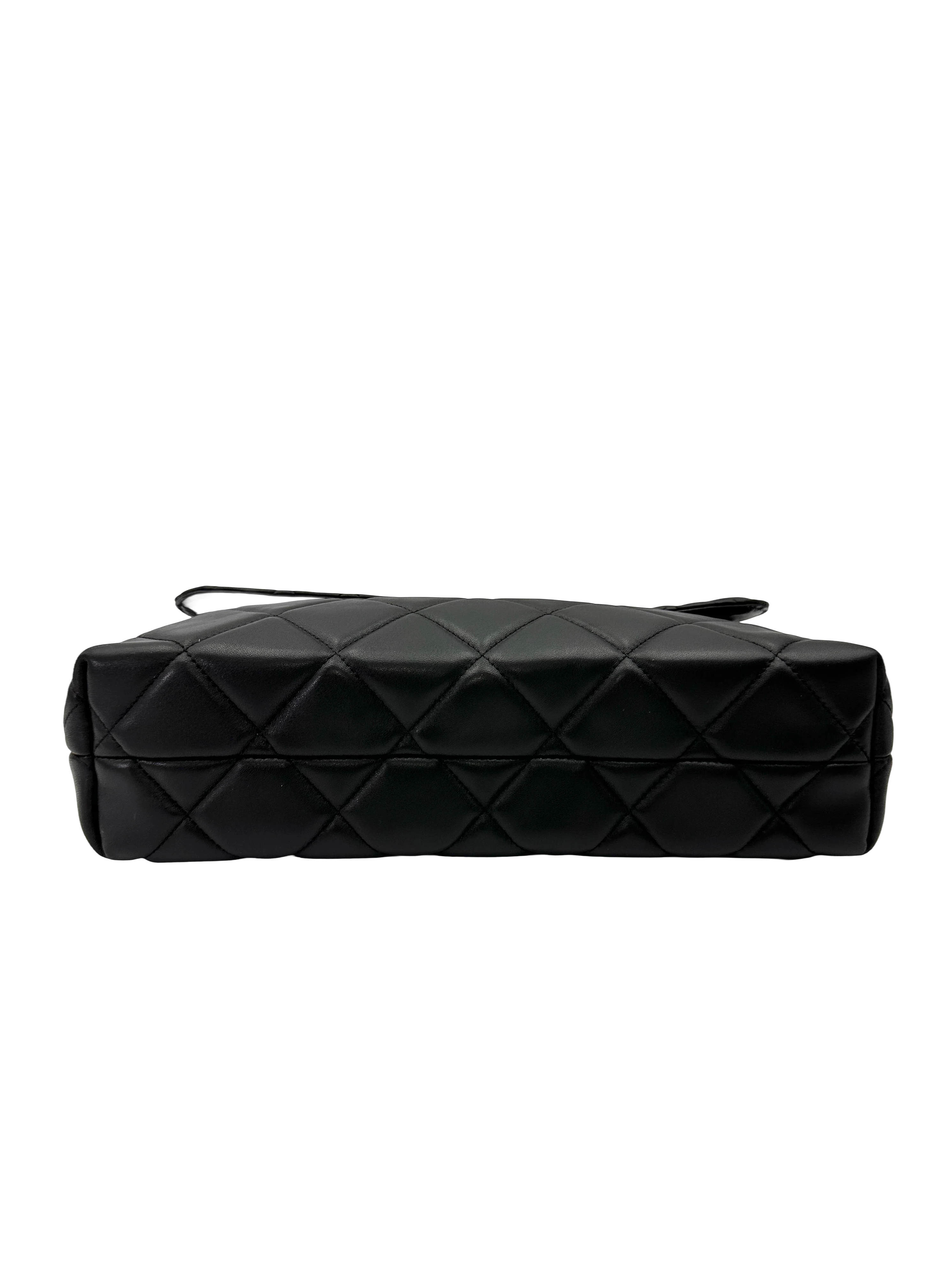 Chanel Black Quilted Lambskin Flap Bag(14***02) CC2198