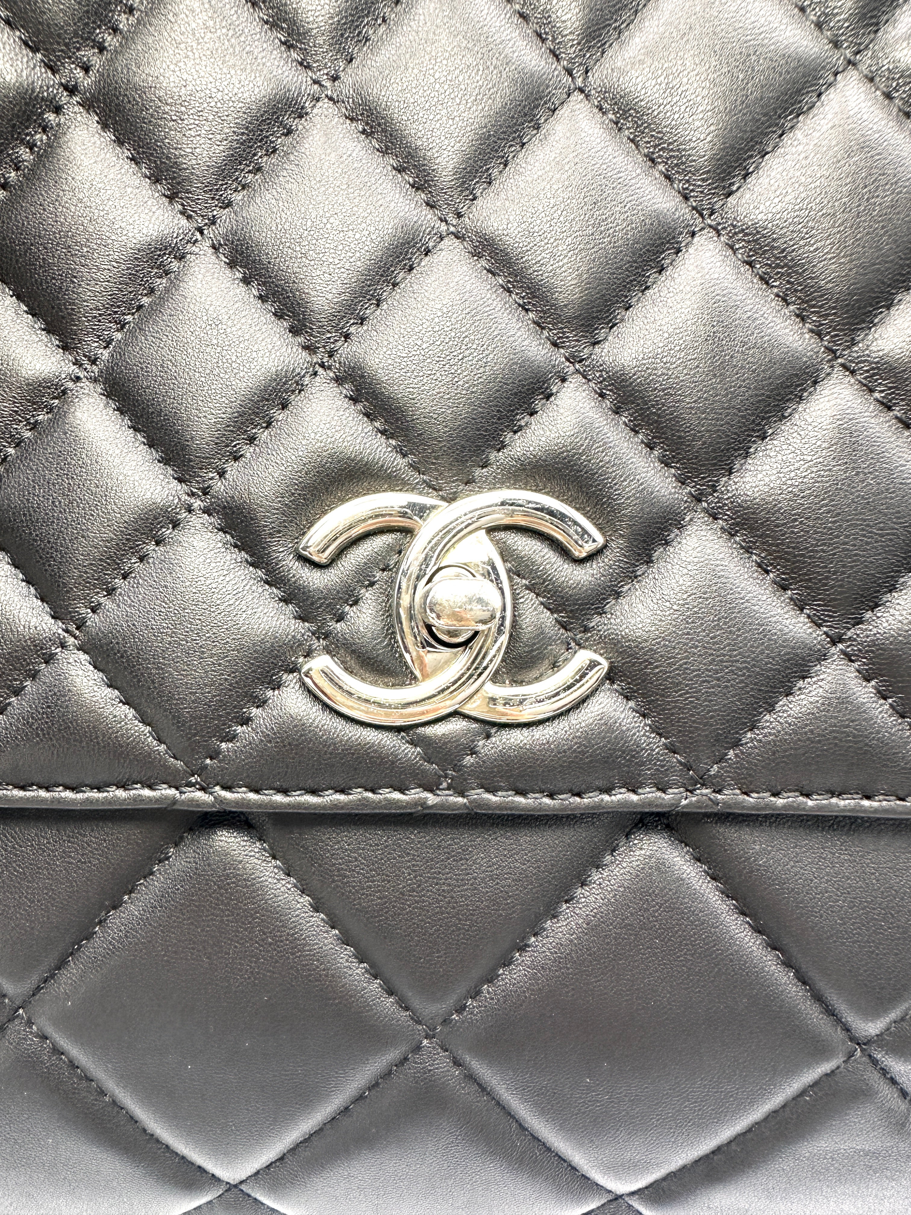 Chanel Black Quilted Lambskin Flap Bag(14***02) CC2198