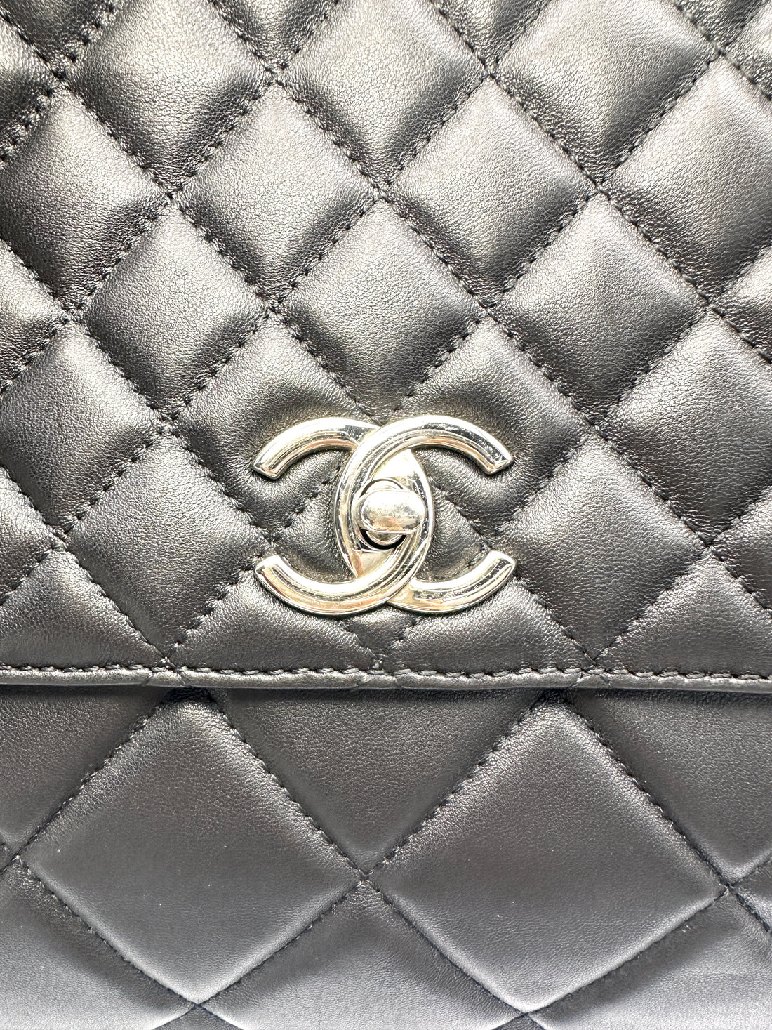Chanel Black Quilted Lambskin Flap Bag(14***02) CC2198