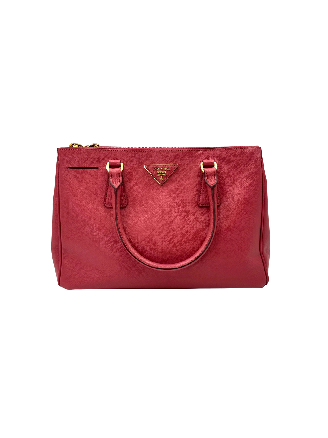 Prada Galleria Pink Saffiano Leather Handle Bag PR499